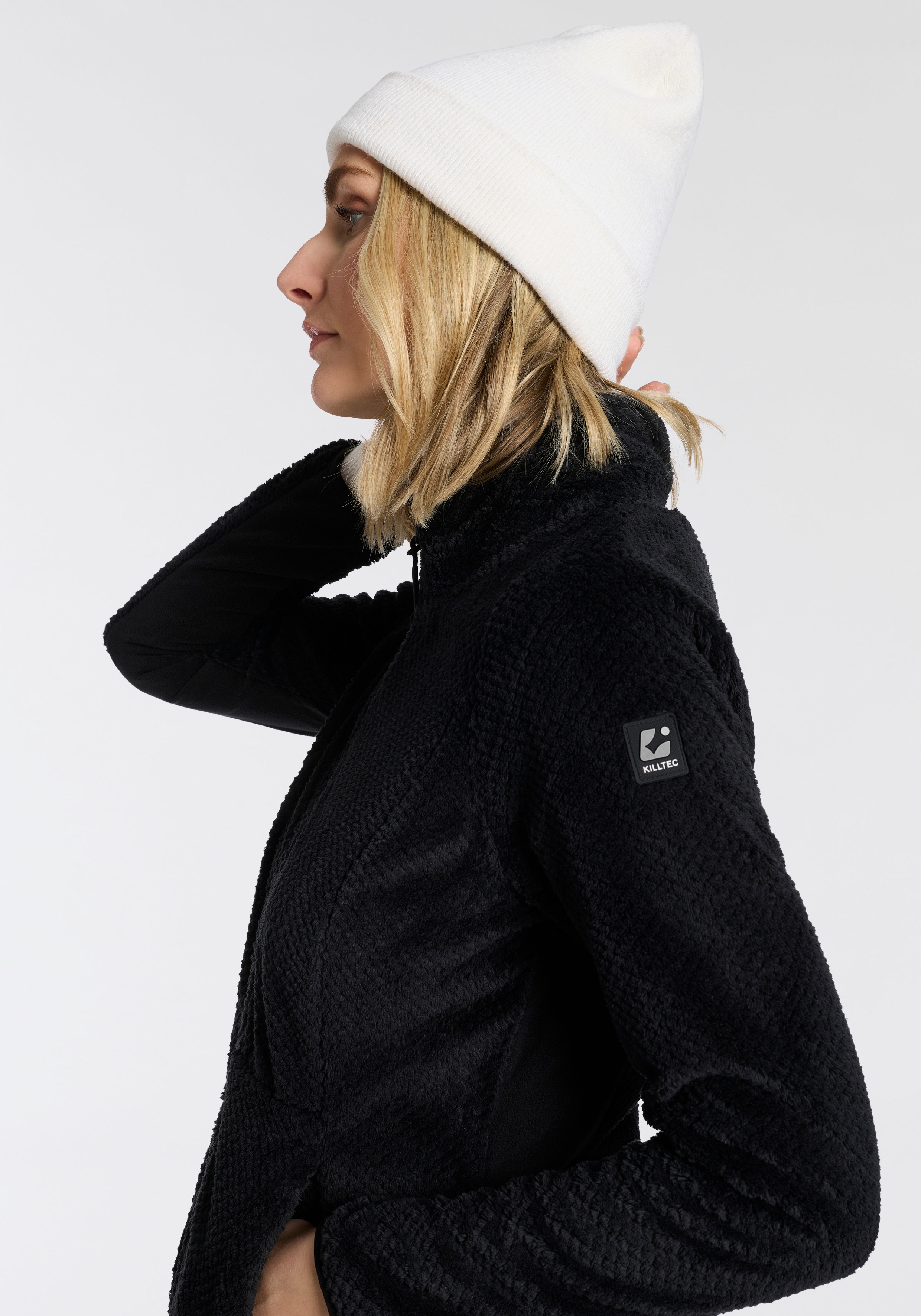 Thumbnail - Killtec Fleecejacke "KOW 6 WMN KNTFLC JCKT" Übergangsjacke, windabweisend, mit Stehkragen