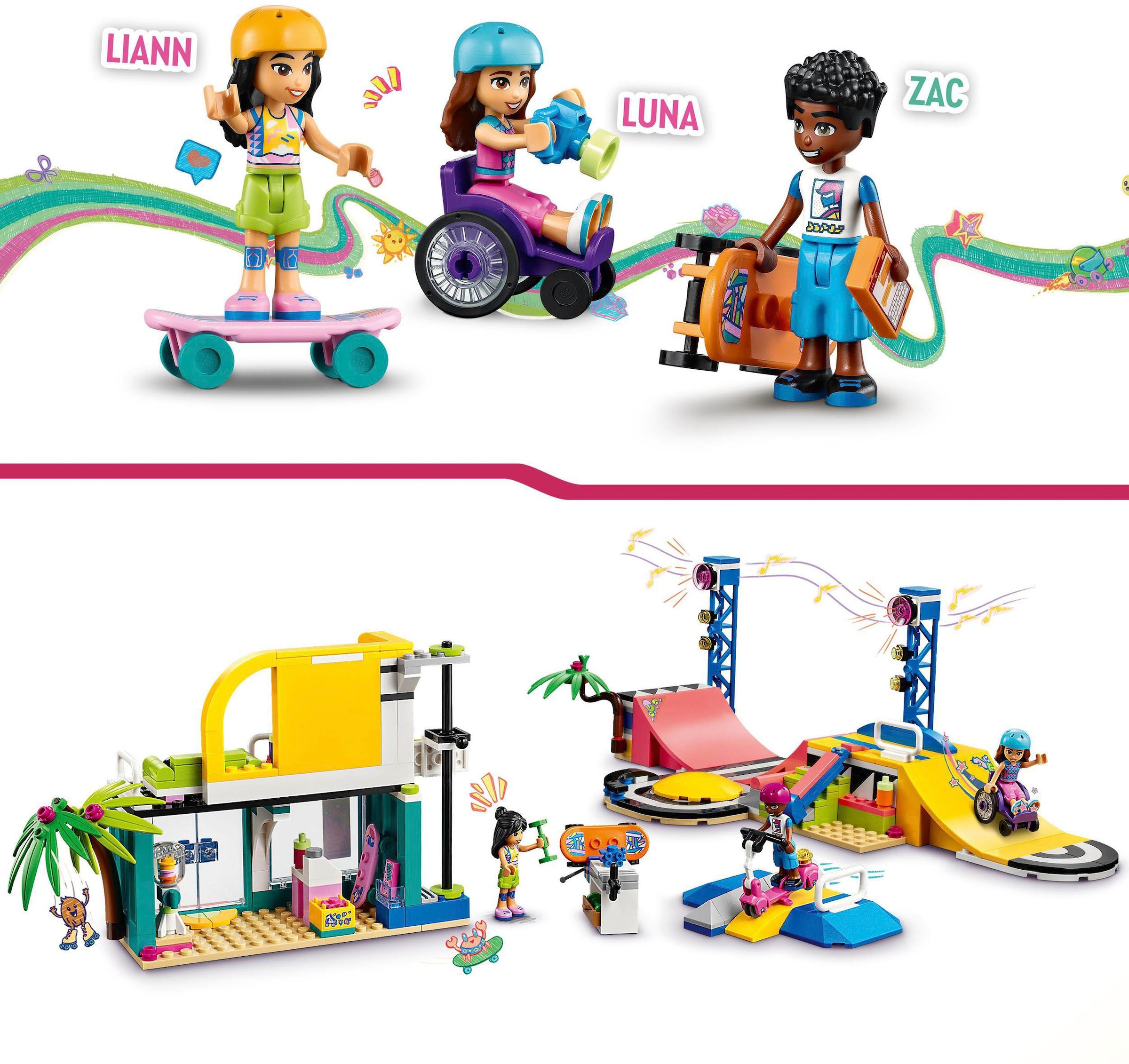 LEGO® Konstruktionsspielsteine »Skatepark (41751), LEGO® Friends«, (431 St.), Made in Europe