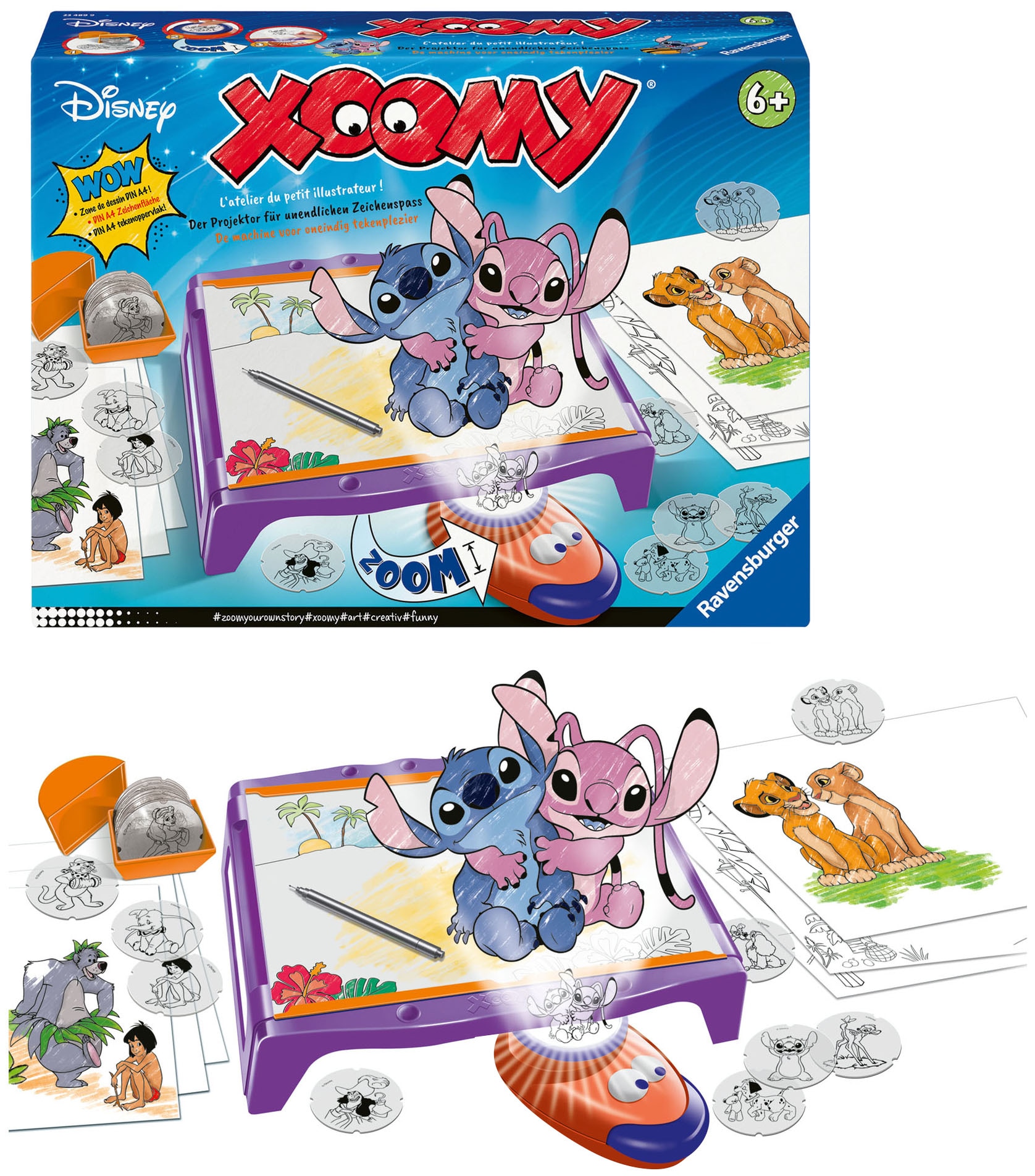 Ravensburger Malvorlage »Xoomy Maxi A4-Tisch Stitch & Disney Classics« Made in Europe