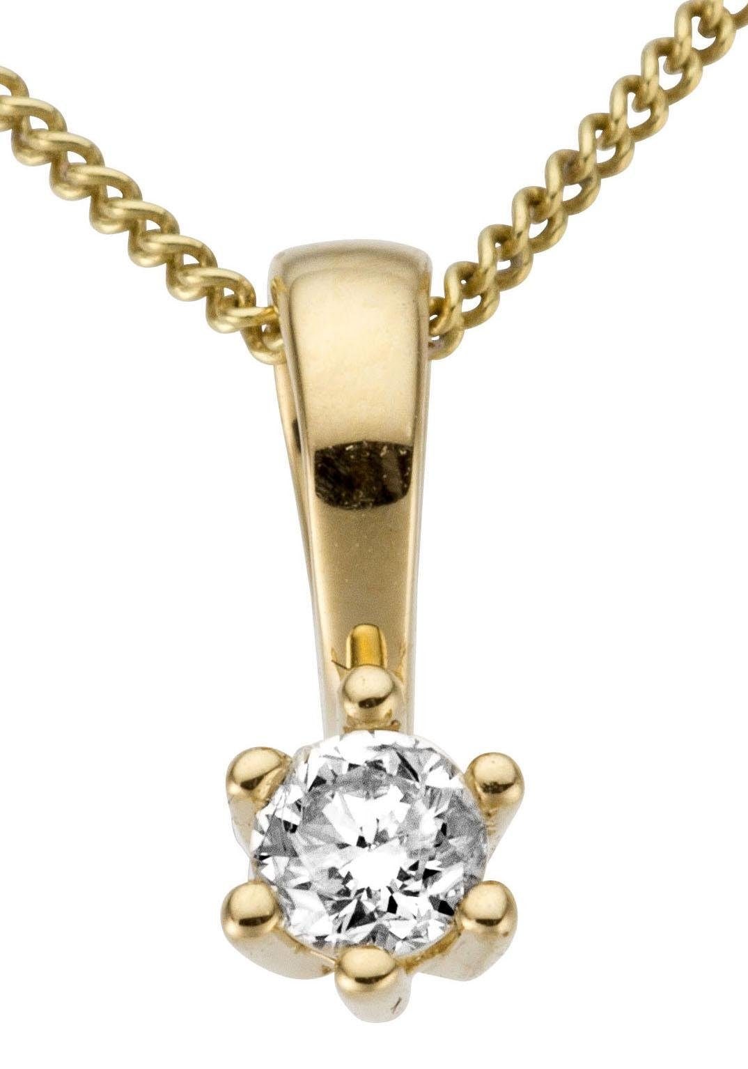 Kettenanhänger »Schmuck Geschenk Gold 750 Halsschmuck Anhänger Halskette Solitär«, mit...