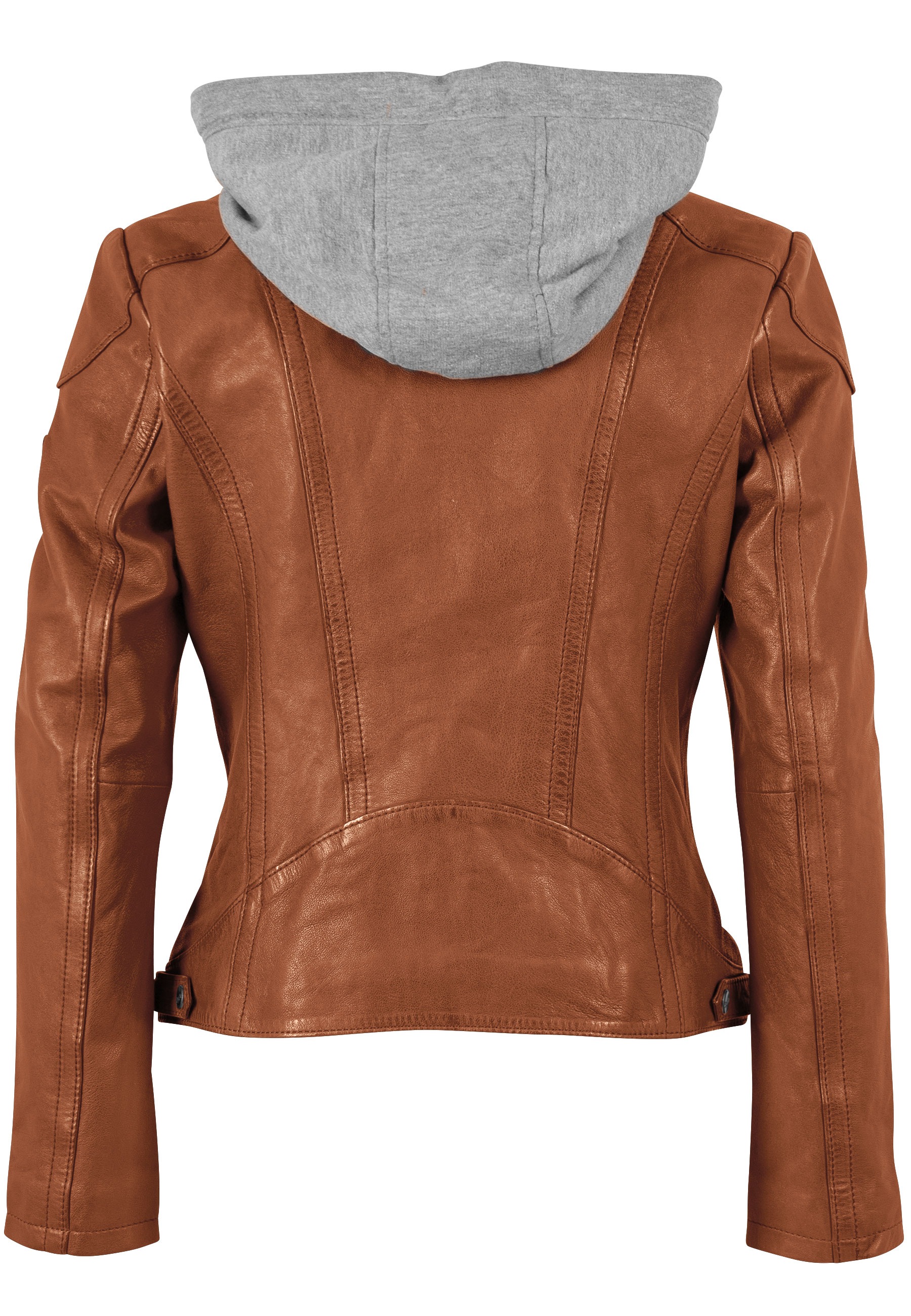 Thumbnail - Mauritius Lederjacke "MWAmmy" mit Kapuze mit abnehmbarer Kapuze