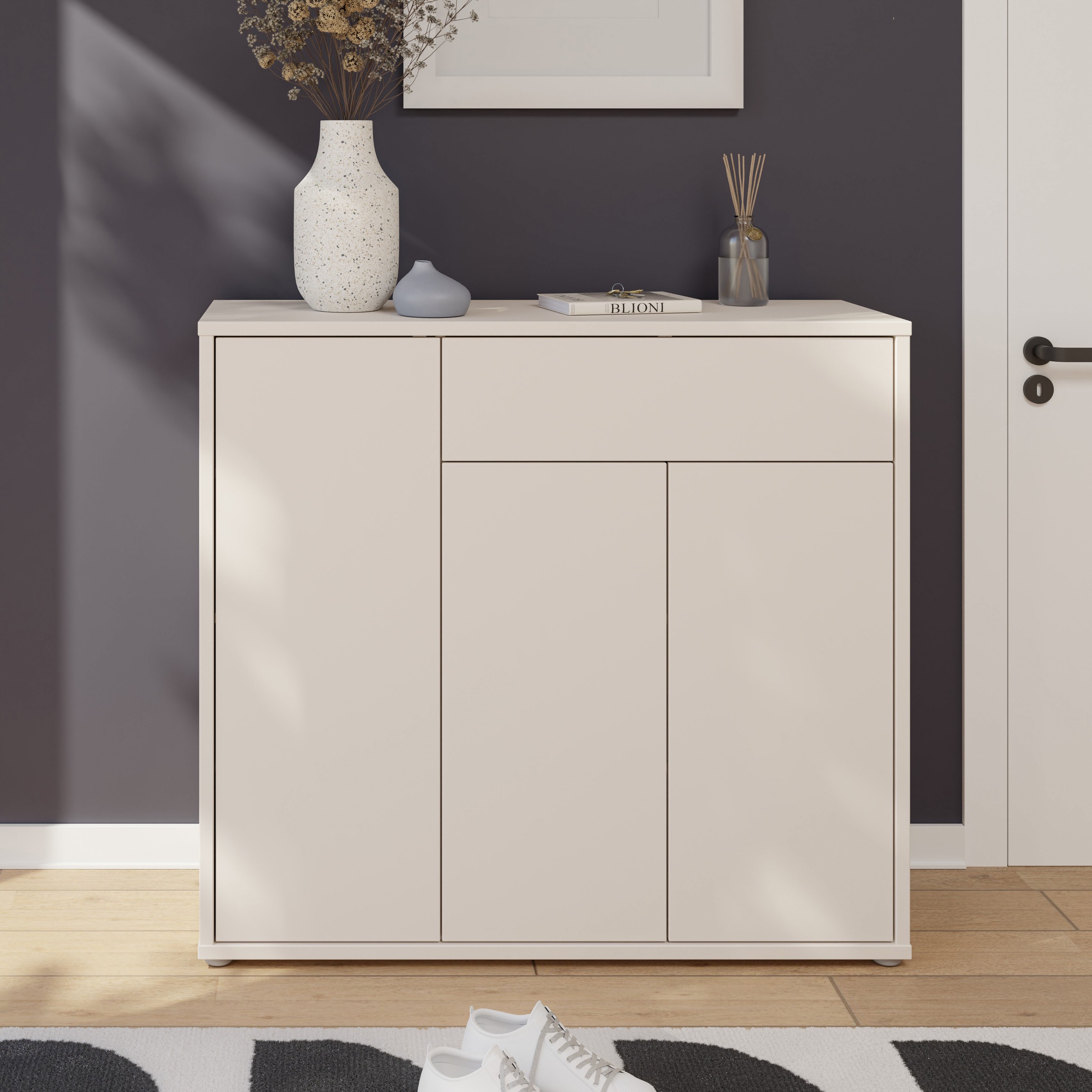 FORTE Schuhschrank B/H/T 109,2/99,1/34,9 cm Push to open, 20 Paar Schuhe