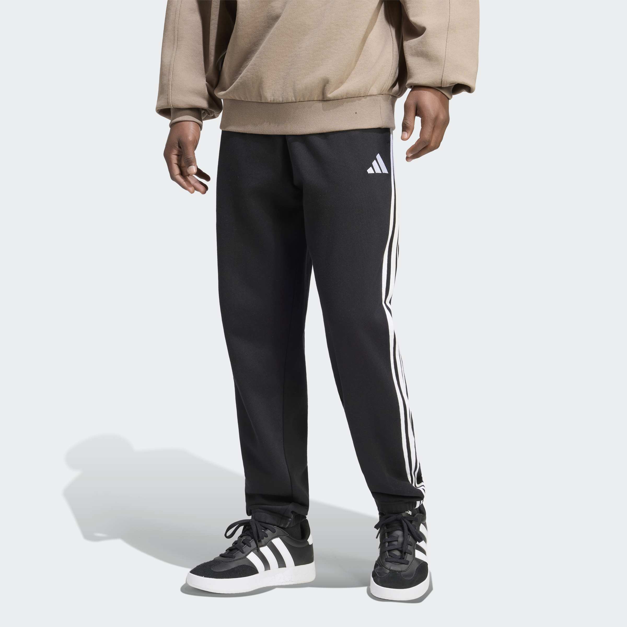 adidas Sportswear Sporthose "ESSENTIALS 3-STREIFEN, FRENCH TERRY, SCHMAL ZULAUFEND, BÜNDCHEN"