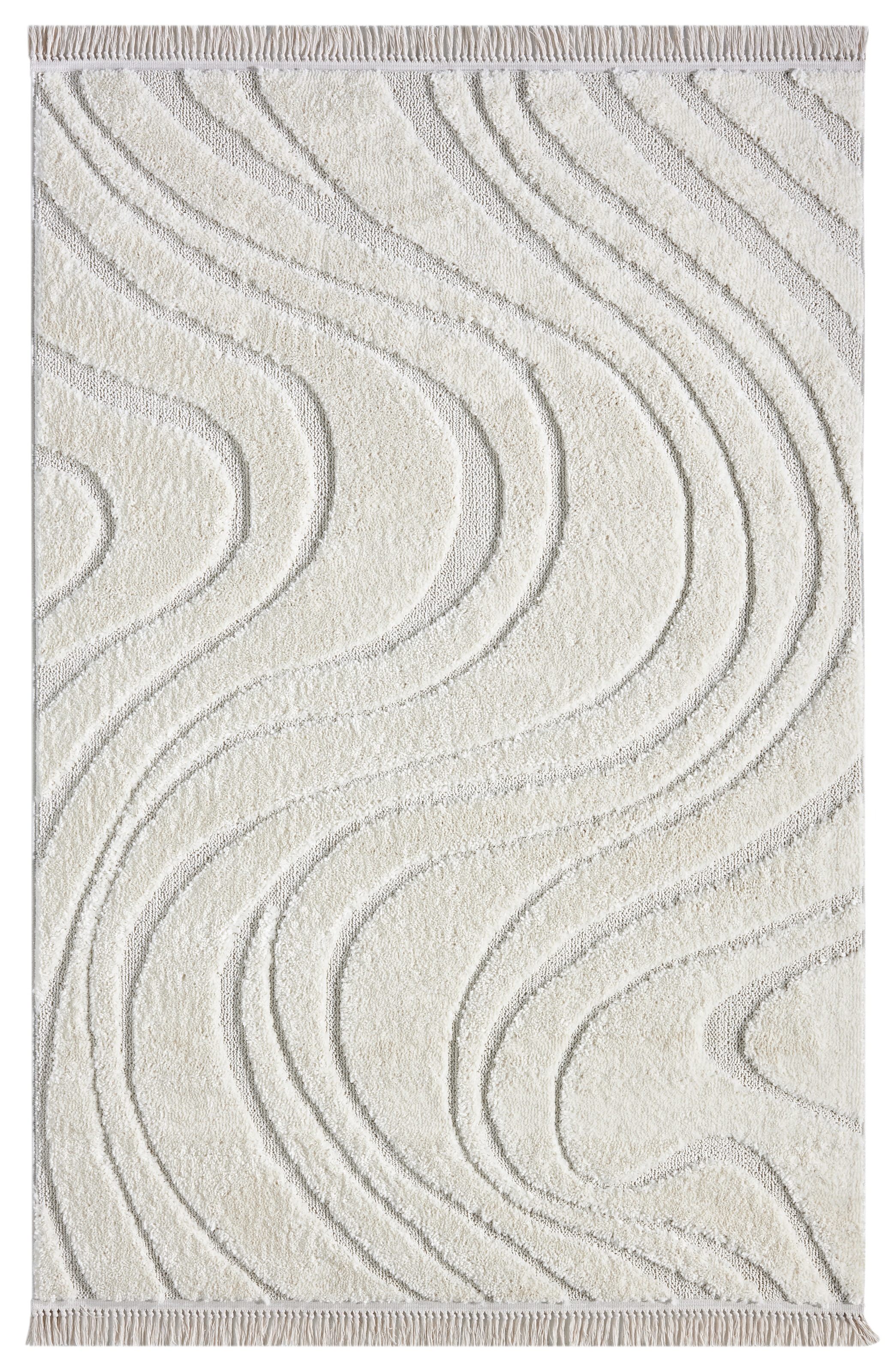 homsy by Ana Johnson Teppich "Waavy mit Fransen, Wellen Design" rechteckig günstig online kaufen