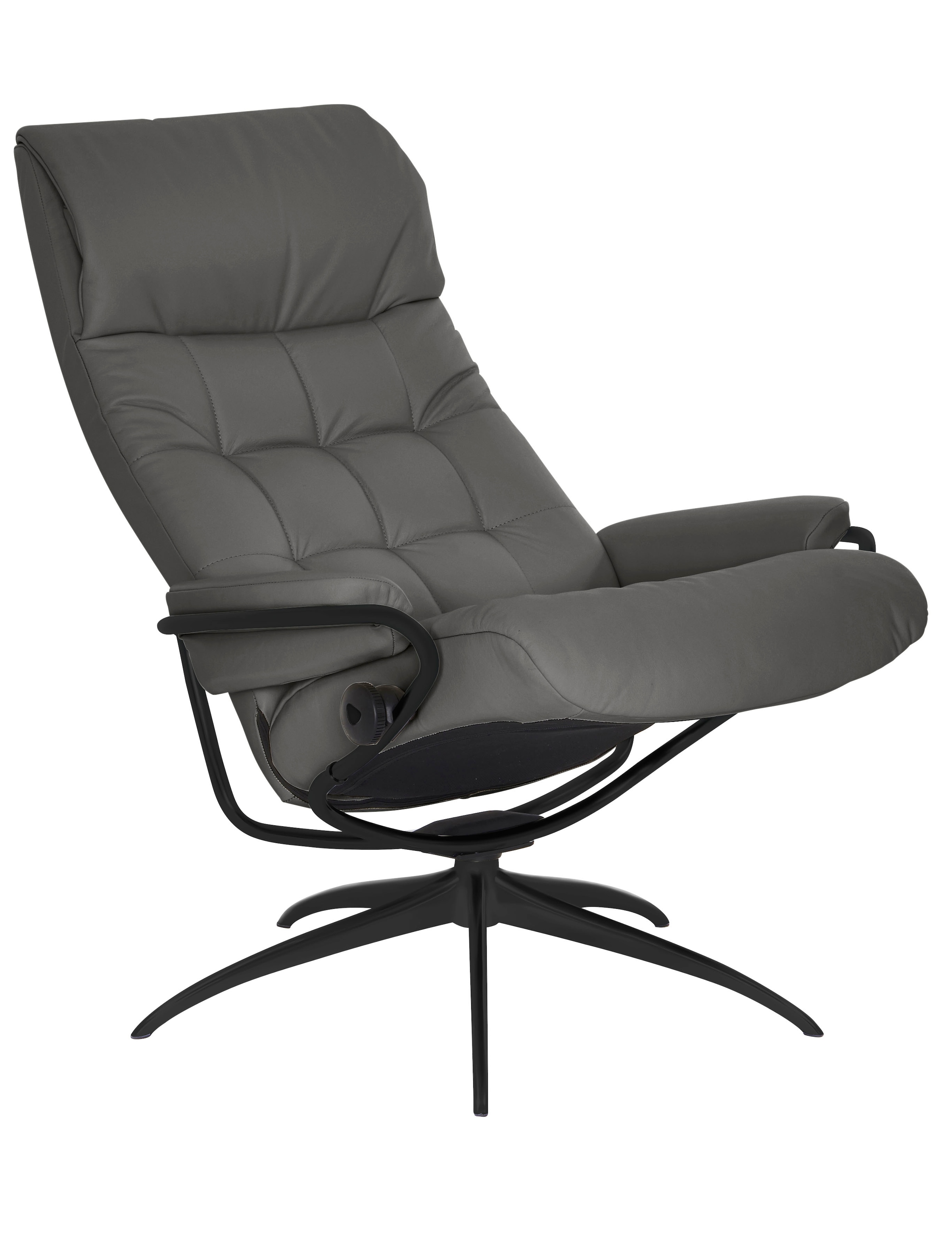 Stressless® Relaxsessel »London«, (Set, Relaxsessel mit Hocker), mit Hocker, High Back, mit Star Base, Gestell Schwarz