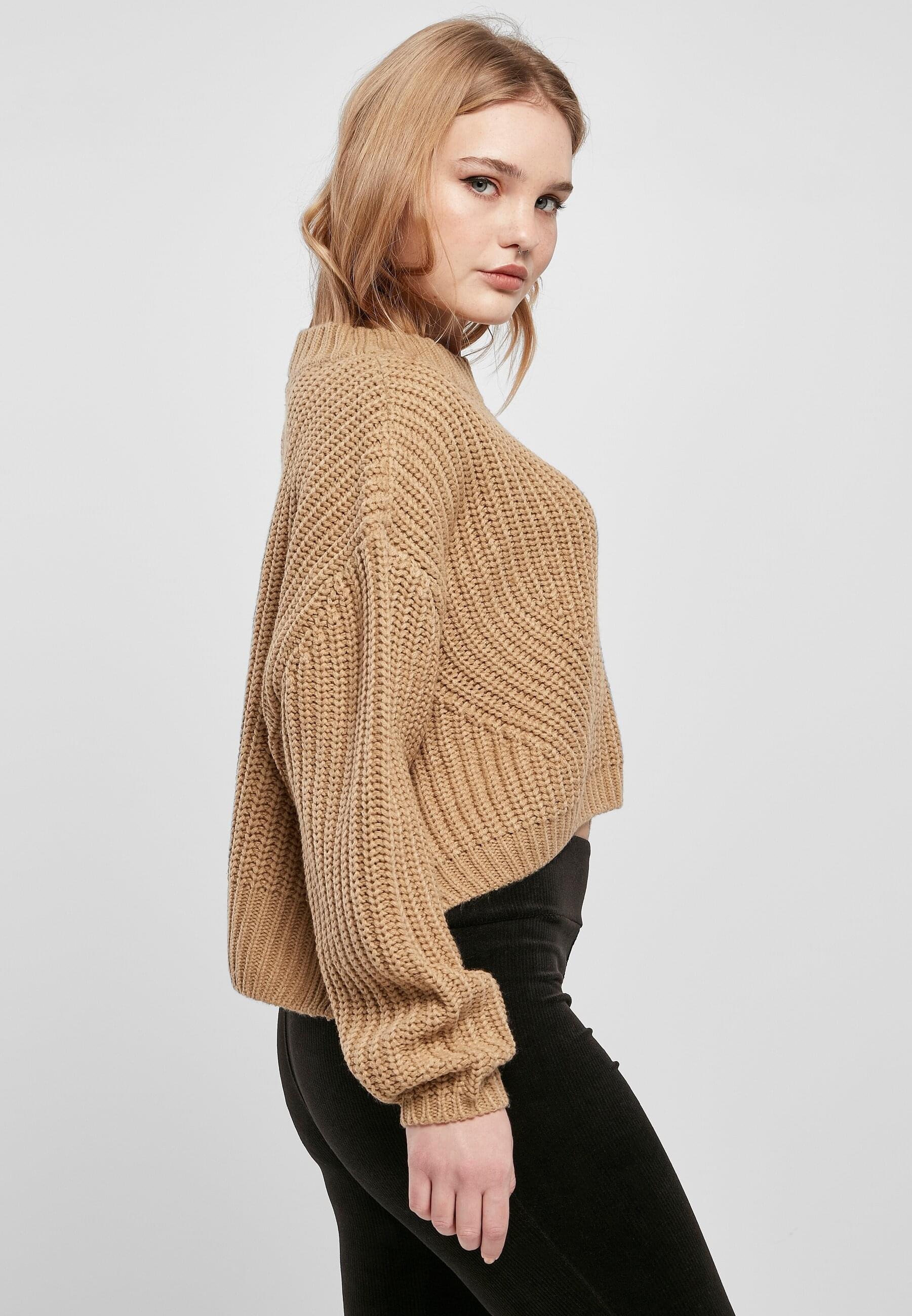 URBAN CLASSICS Rundhalspullover »Urban Classics Damen Ladies Wide Oversize Sweater«, (1 tlg.)
