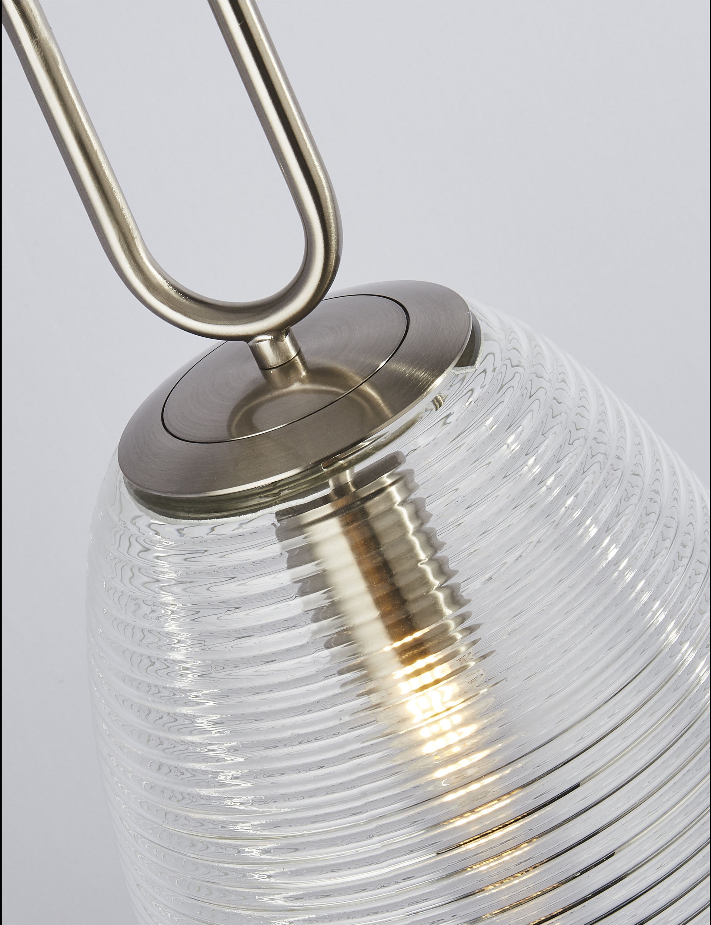 Searchlight Pendelleuchte »Elixir-Pendelleuchte - Nickel und geripptes Glas« E27 1 Stk.