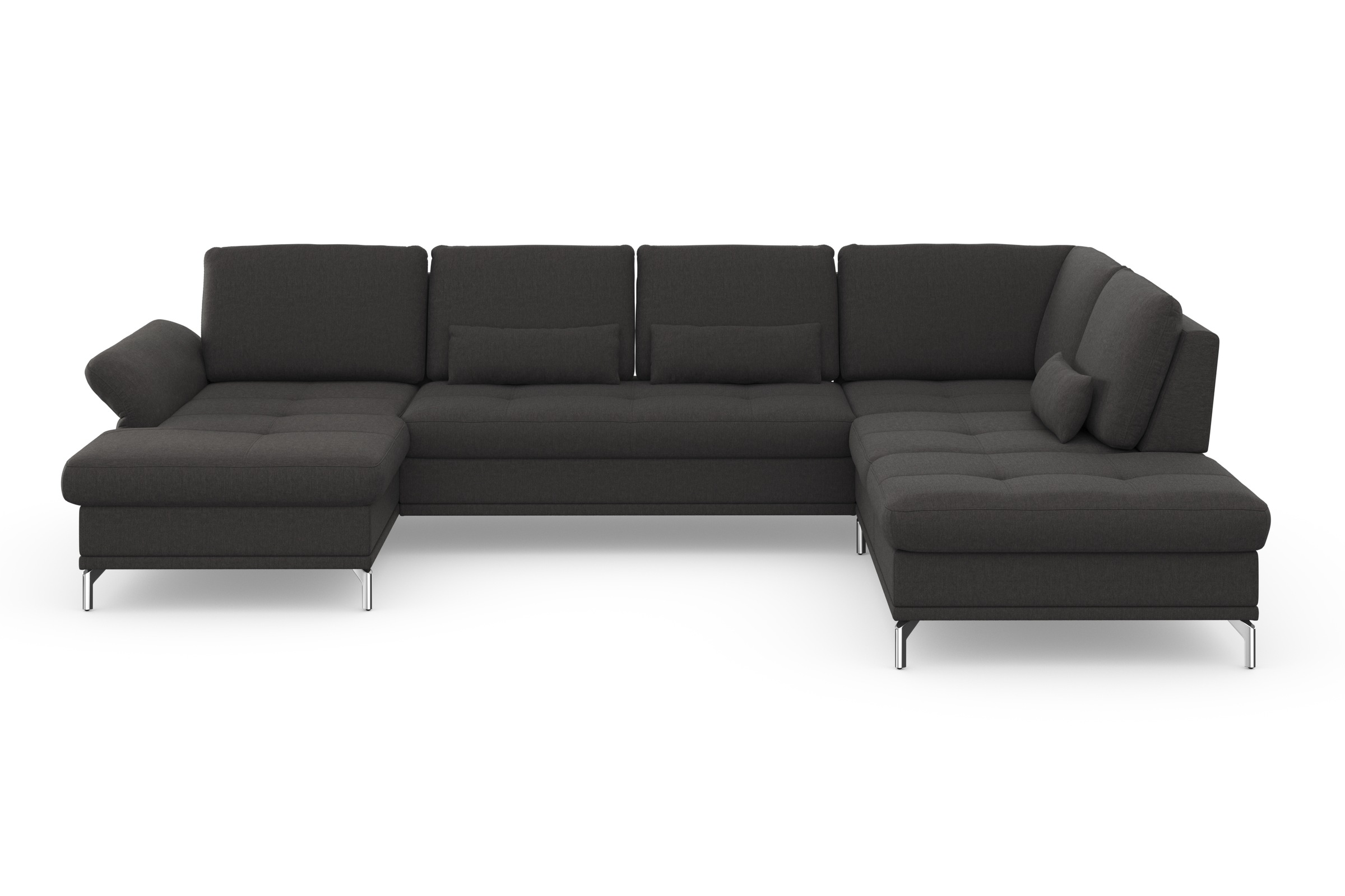 Home affaire Wohnlandschaft "Palm Beach U-Form" Federkern, mit Sitztiefenve günstig online kaufen