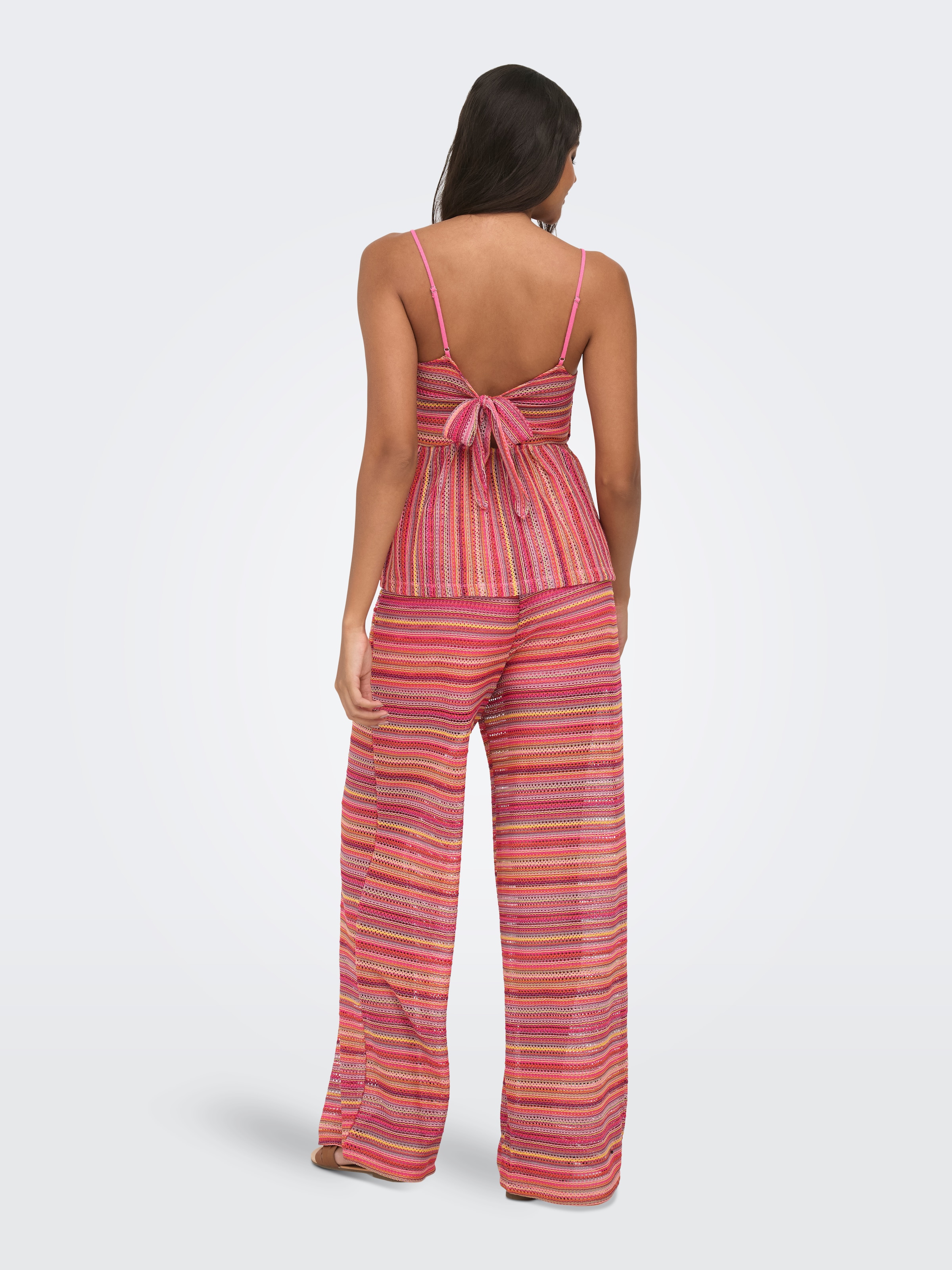 ONLY Schlupfhose »ONLSANDY WIDE TIE STRING PANTS JRS«  Materialmix, regular fit