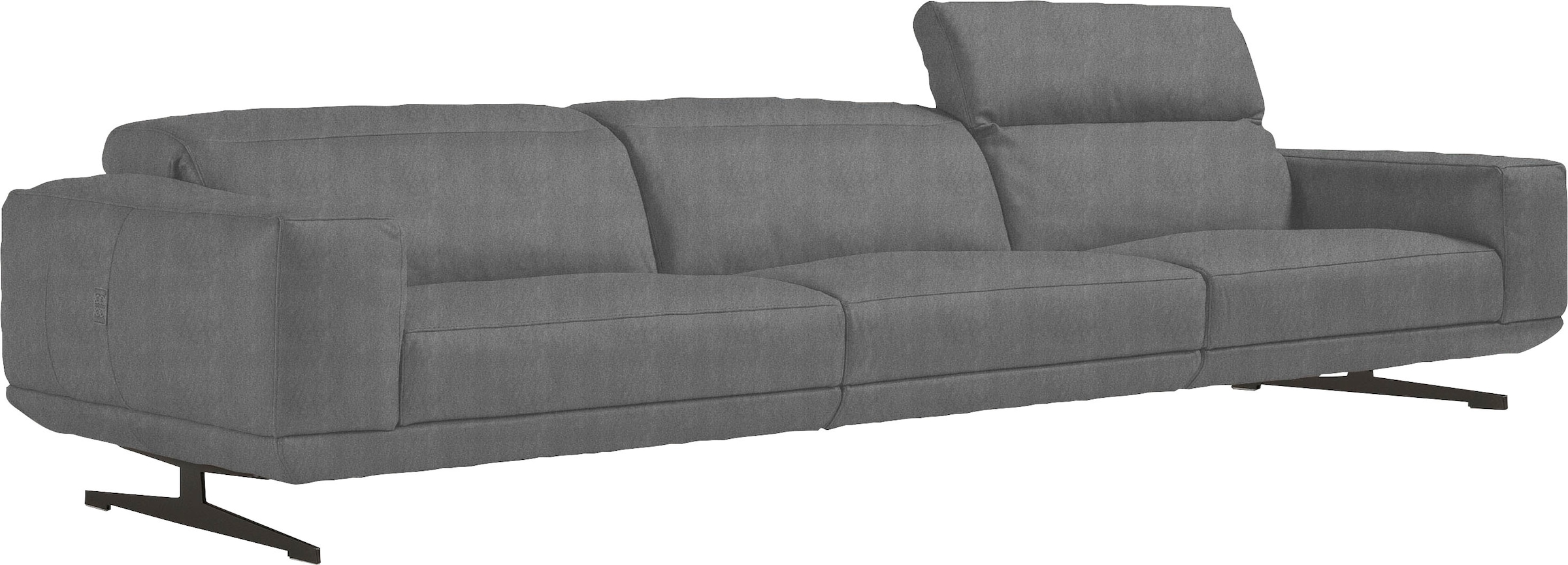 Egoitaliano 3-Sitzer »Gloria, super bequem, hochwertige Verarbeitung, edles Design, Megasofa«, beidseitig verstellbare Rückenelemente, mit Designmetallfüßen