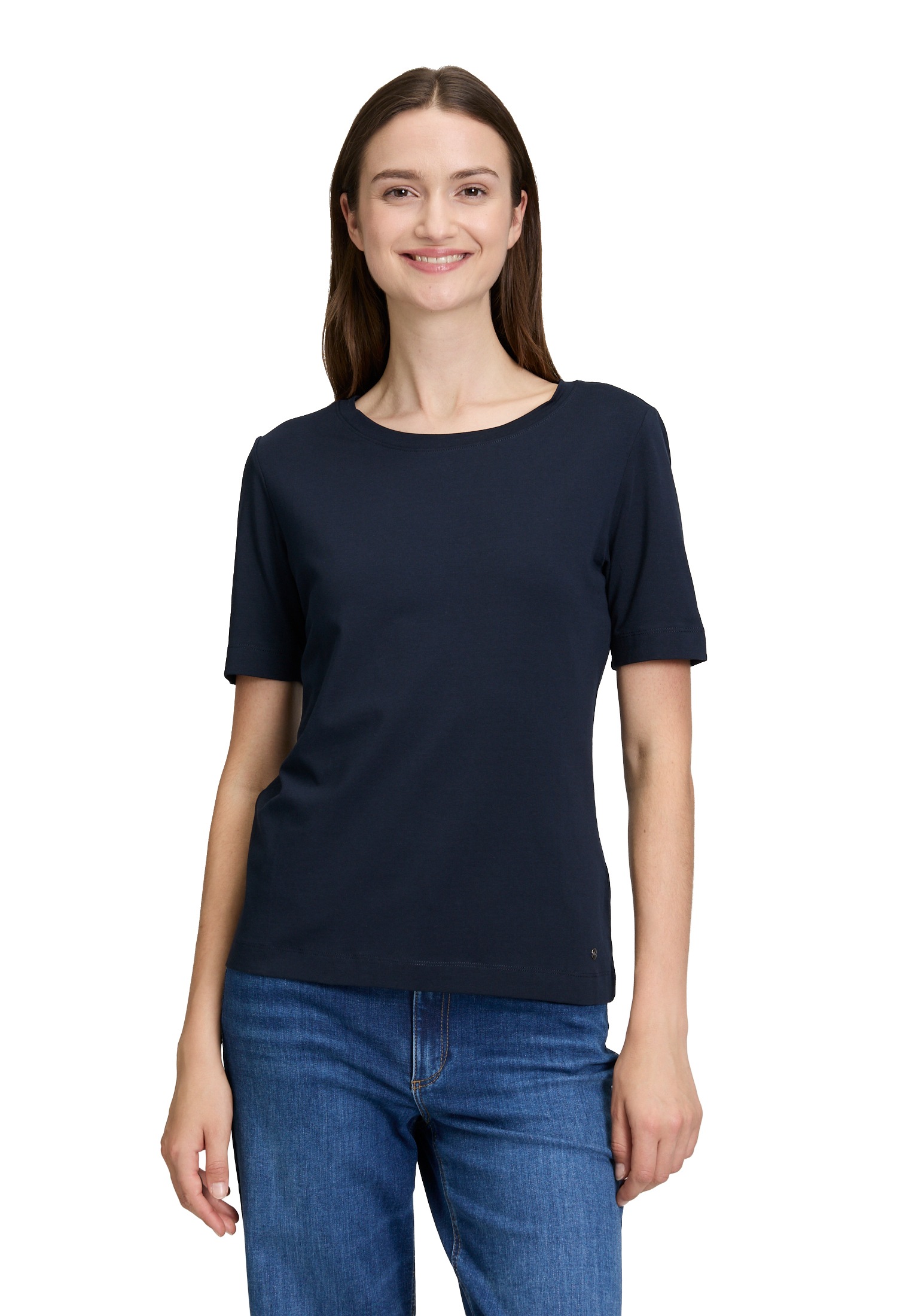 Betty&Co Kurzarmshirt "Betty & Co Damen Basic Shirt mit Rundhalsausschnitt" günstig online kaufen