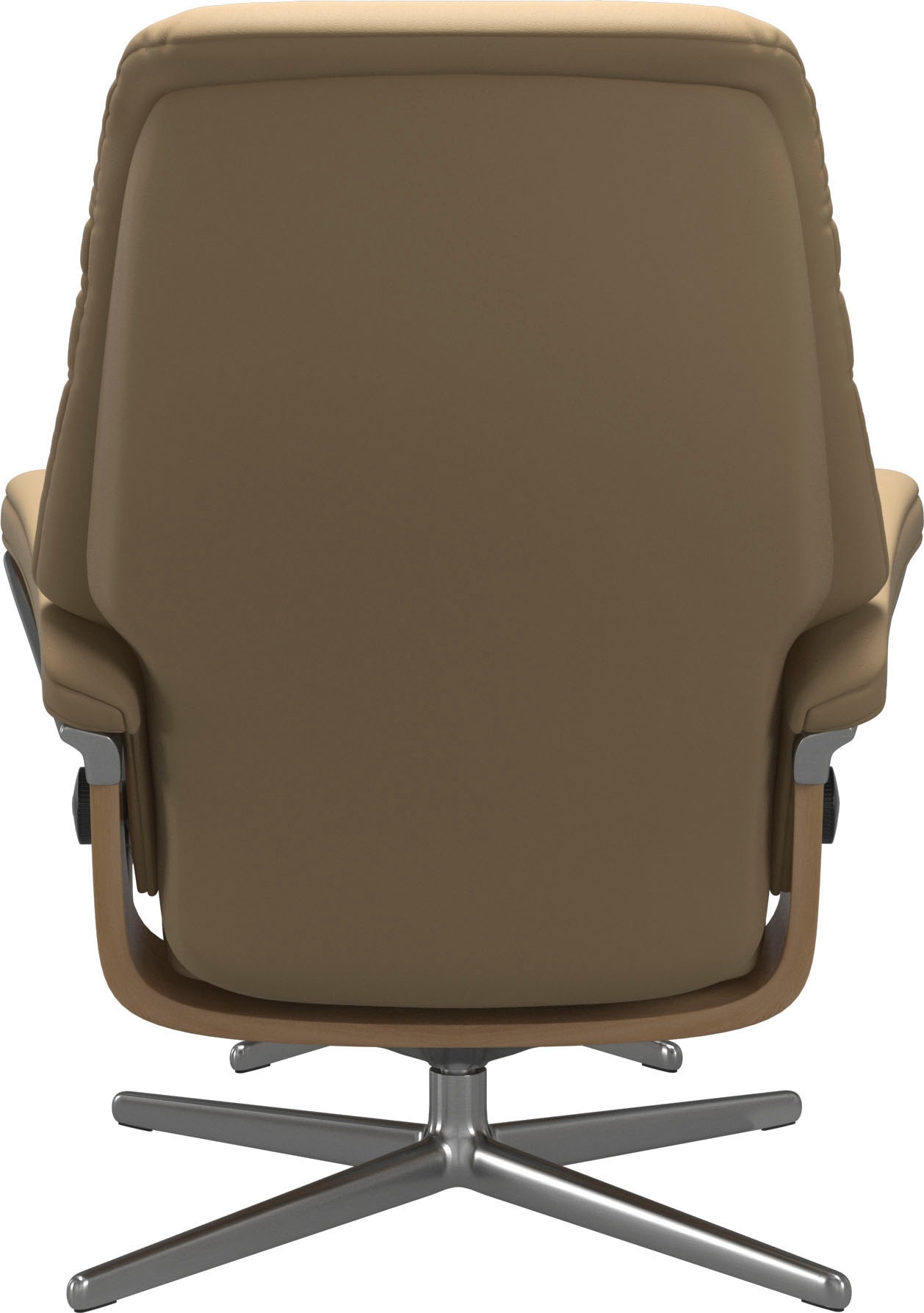 Stressless® Relaxsessel »Sunrise«, (Set, Relaxsessel mit Hocker), mit Hocker, mit Cross Base, Größe S, M & L, Holzakzent Eiche