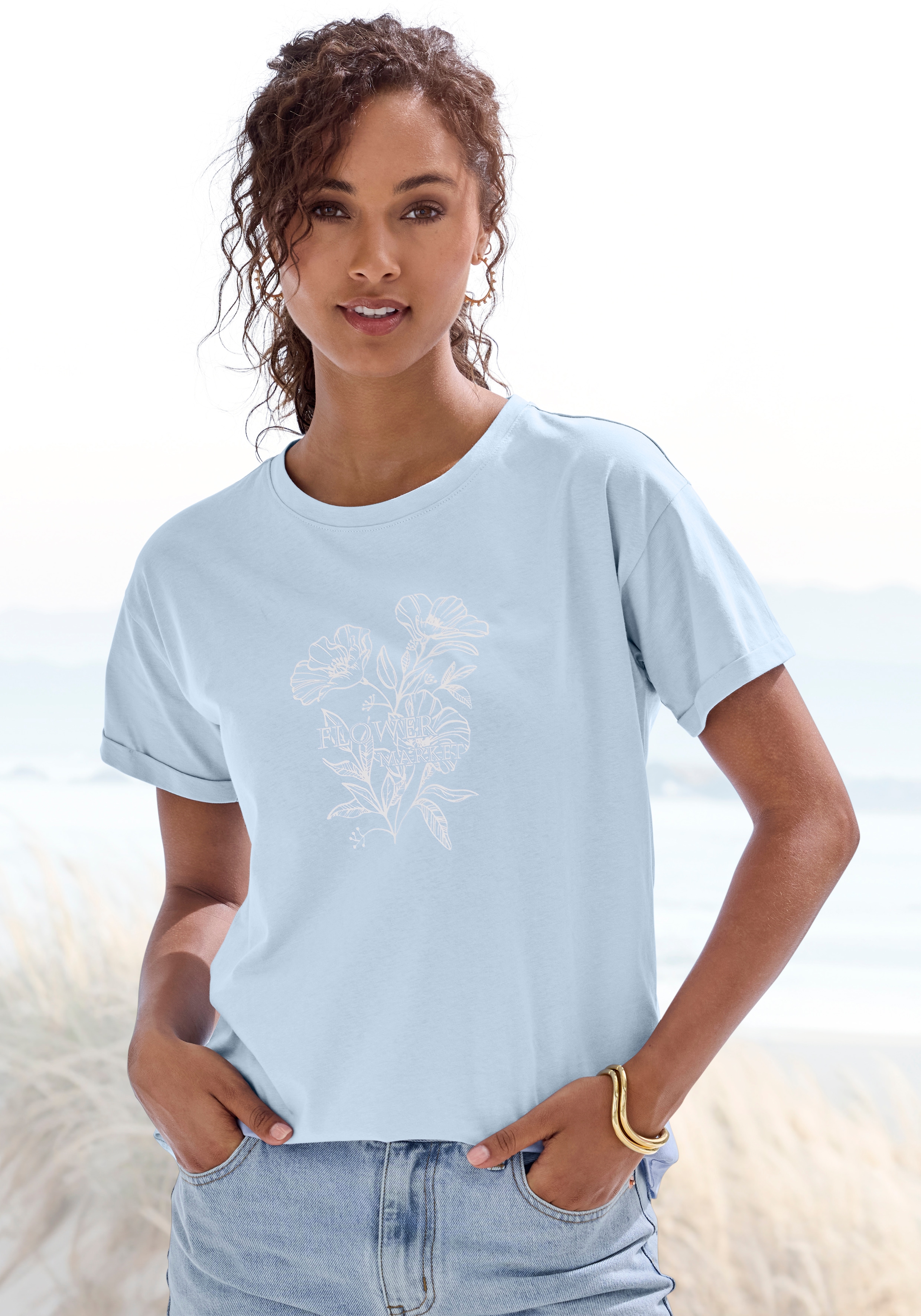 Vivance T-Shirt "mit Frontdruck" aus hochwertiger Bio-Baumwolle