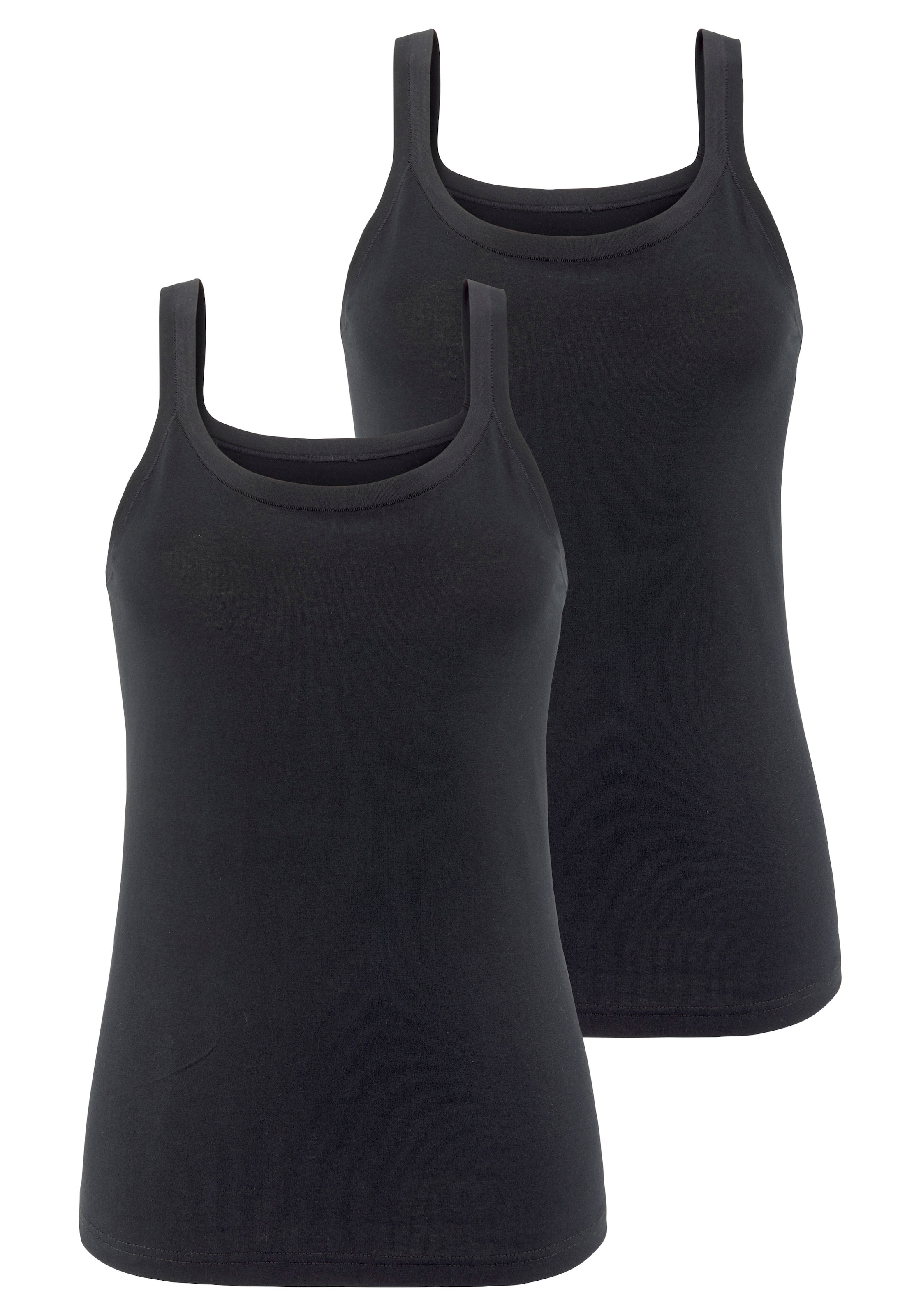 LASCANA Unterhemd, (Packung, 2 St.), "Perfect Basics" aus elastischer Baumwolle, Tanktop, Unterziehshirt