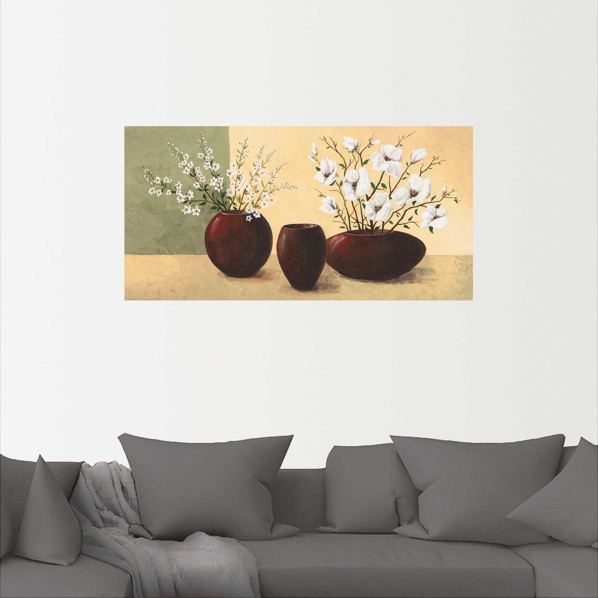 Artland Wandbild »Magnolien«, Vasen & Töpfe, (1 St.), als Alubild, Outdoorbild, Leinwandbild, Poster, Wandaufkleber
