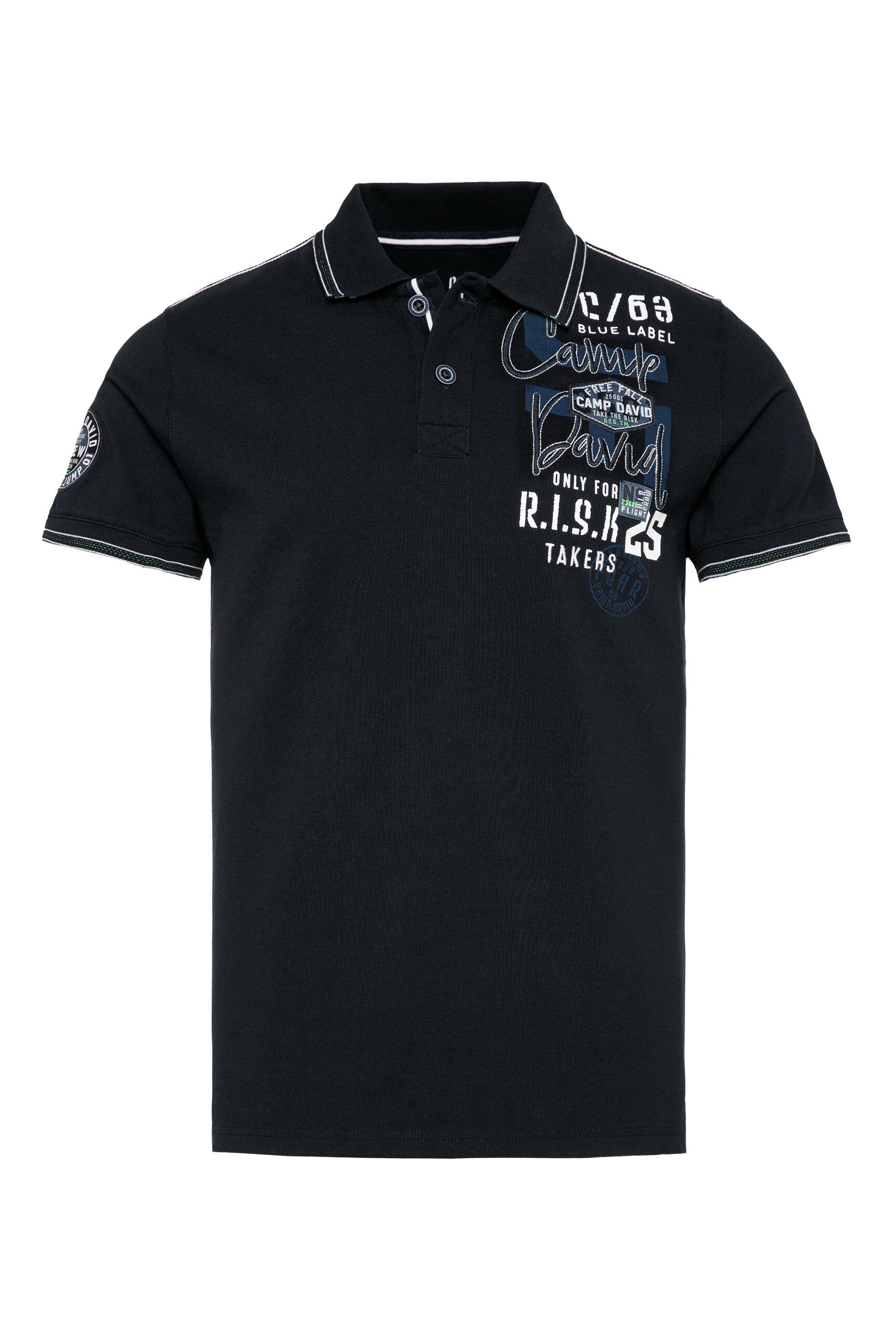 CAMP DAVID Poloshirt, mit Seitenschlitze