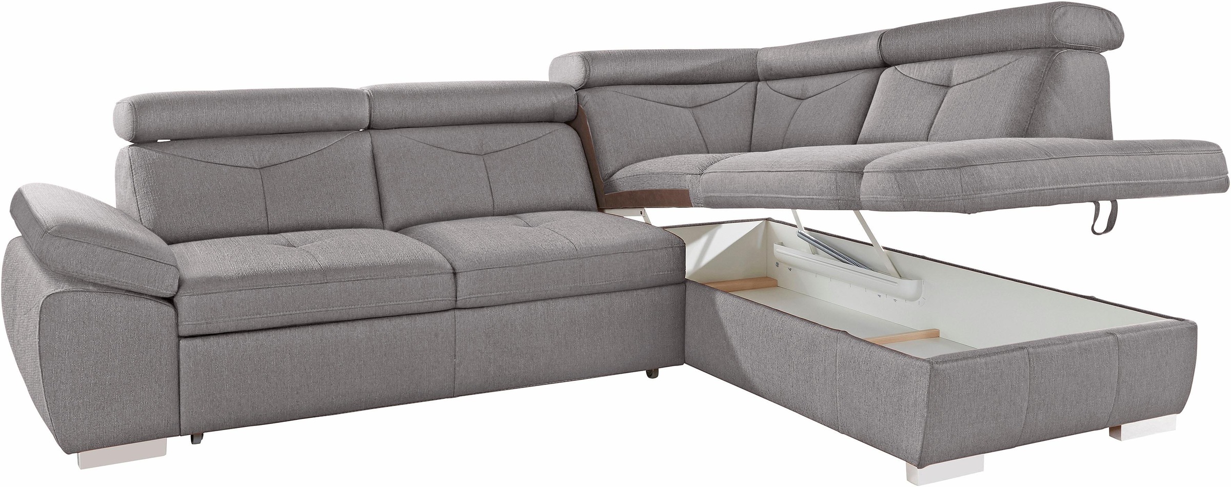 Thumbnail - exxpo - sofa fashion Ecksofa "Spring, super bequem und komfortabel mit Armteil- und Kopfteilfunktion", wahlweise mit Bet...