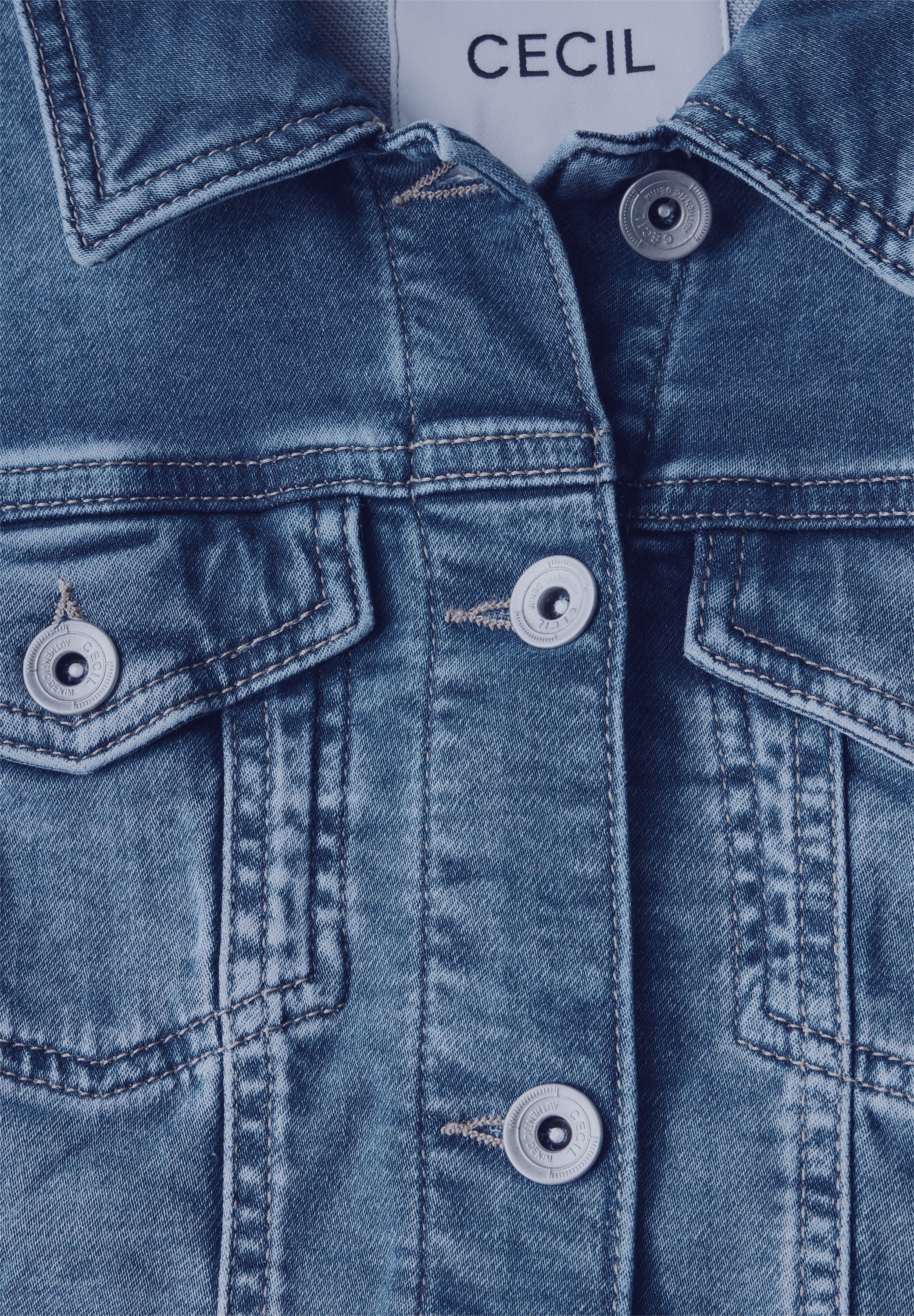 Cecil Jeansjacke, ohne Kapuze, mit Brusttasche