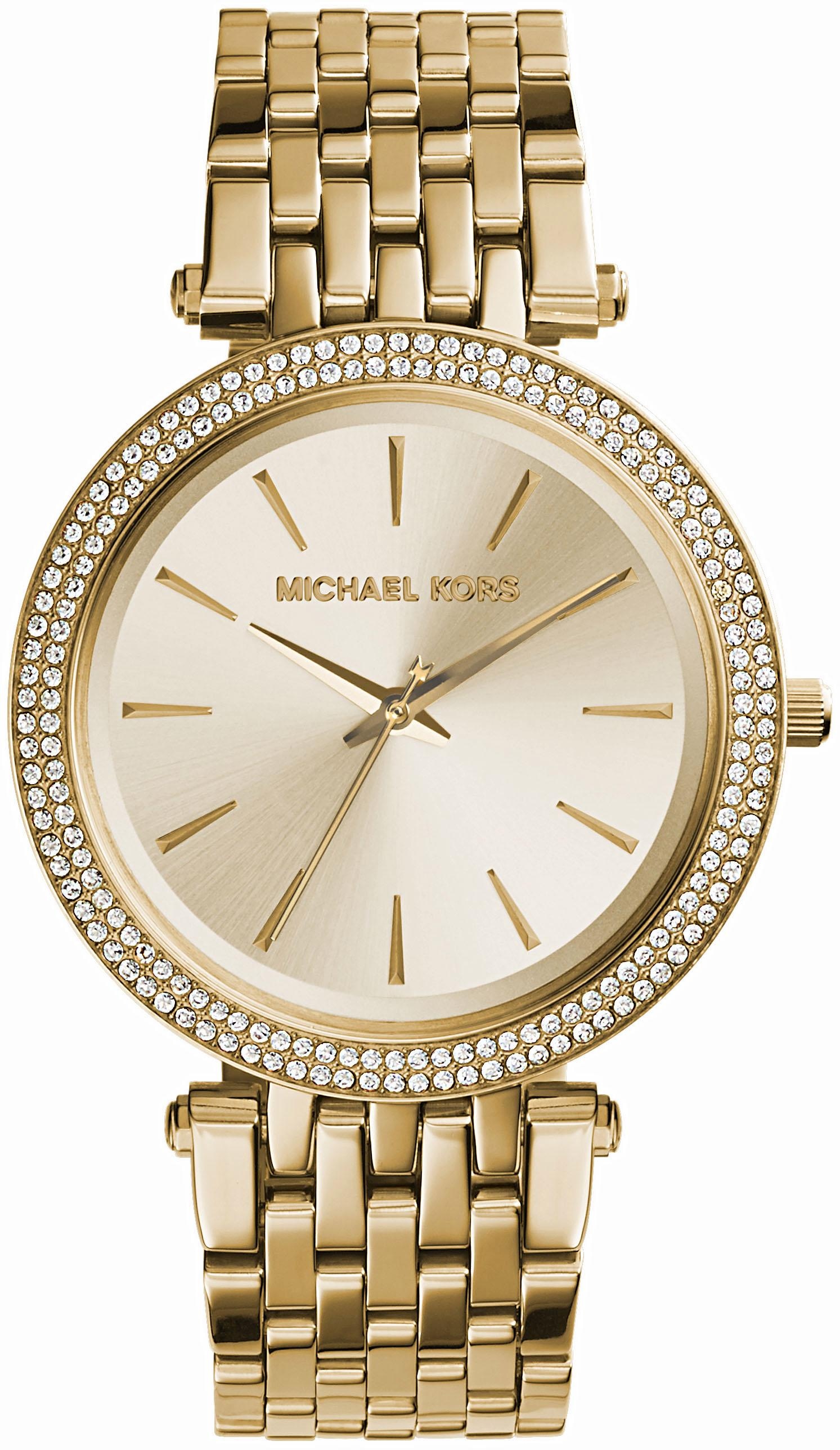 MICHAEL KORS Quarzuhr »DARCI, MK3191«, Armbanduhr, Damenuhr, Glassteine