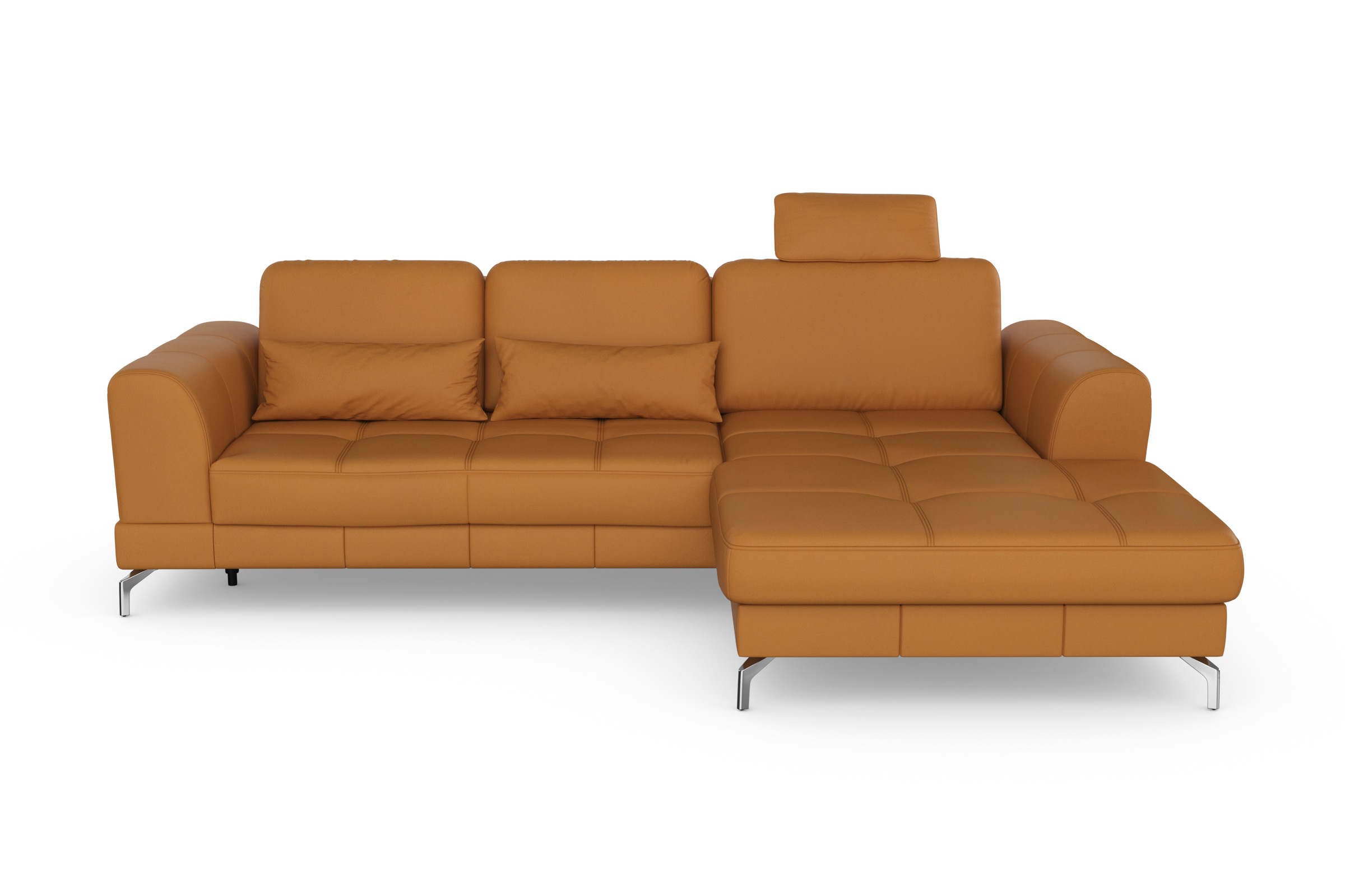 sit&more Ecksofa »Bendigo L-Form«, inklusive Sitztiefenverstellung, Bodenfreiheit 12 cm, in 2 Fußfarben