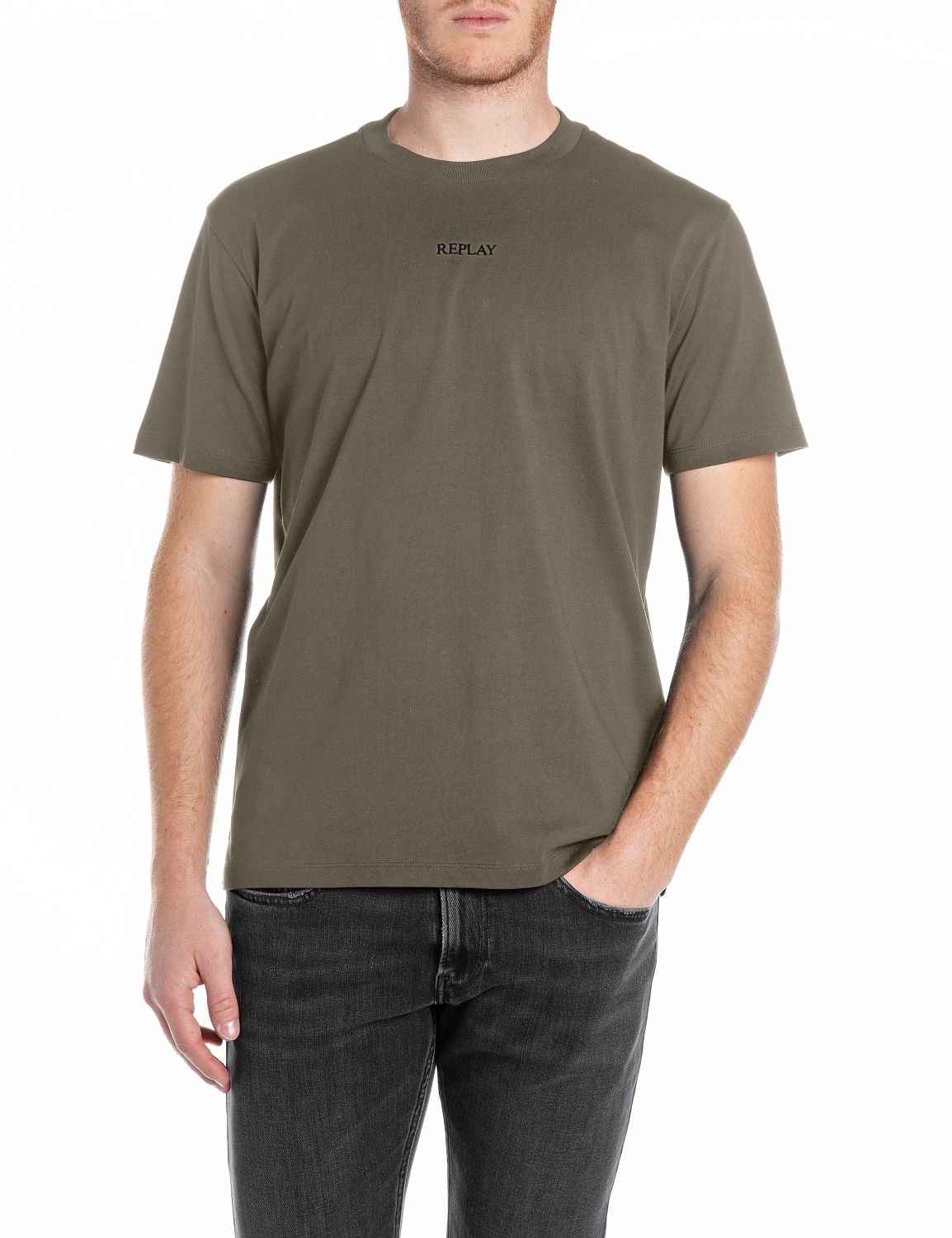 Replay Herren Rundhals T-Shirt BASIC JERSEY 30/1 Regular Fit günstig online kaufen