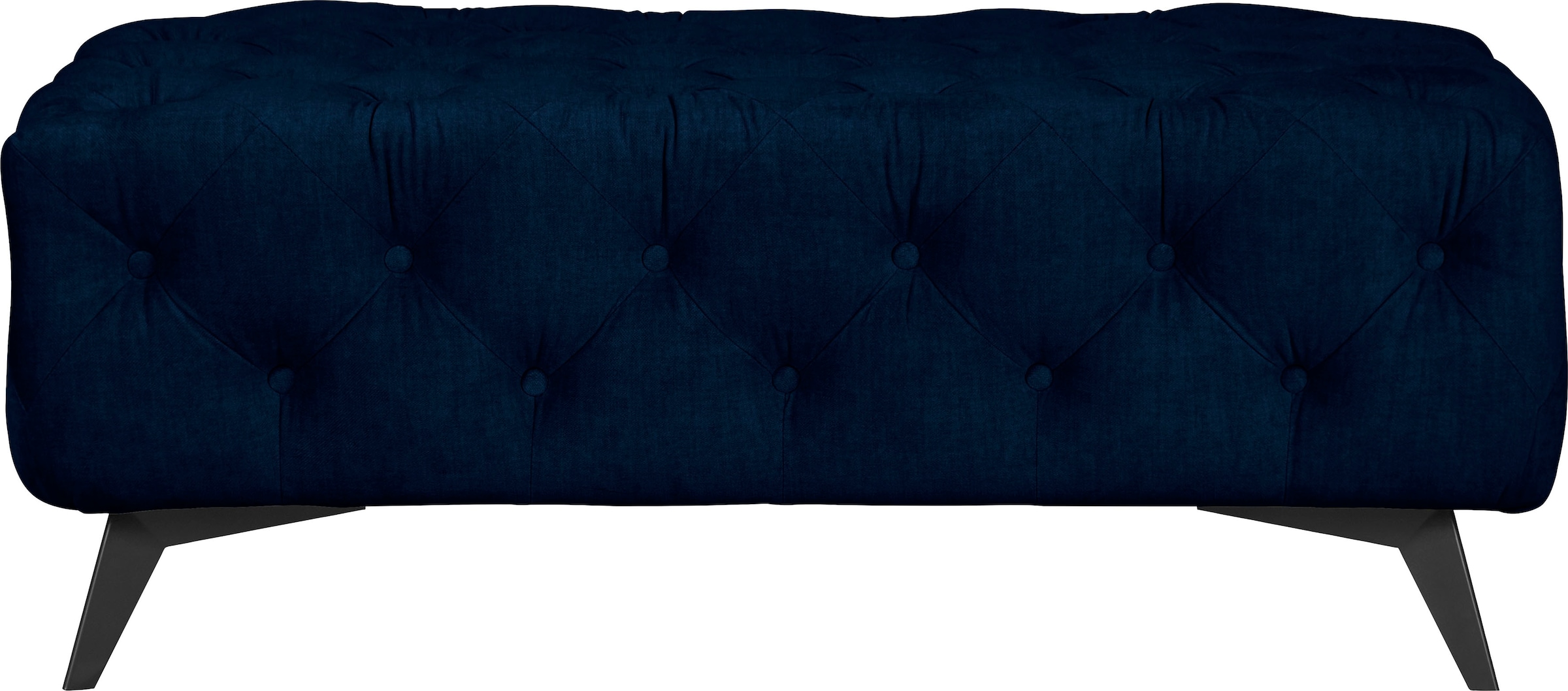 Leonique Polsterhocker "Glynis", aufwändige Knopfheftung, moderne Chesterfield Optik, Fußfarbe wählbar