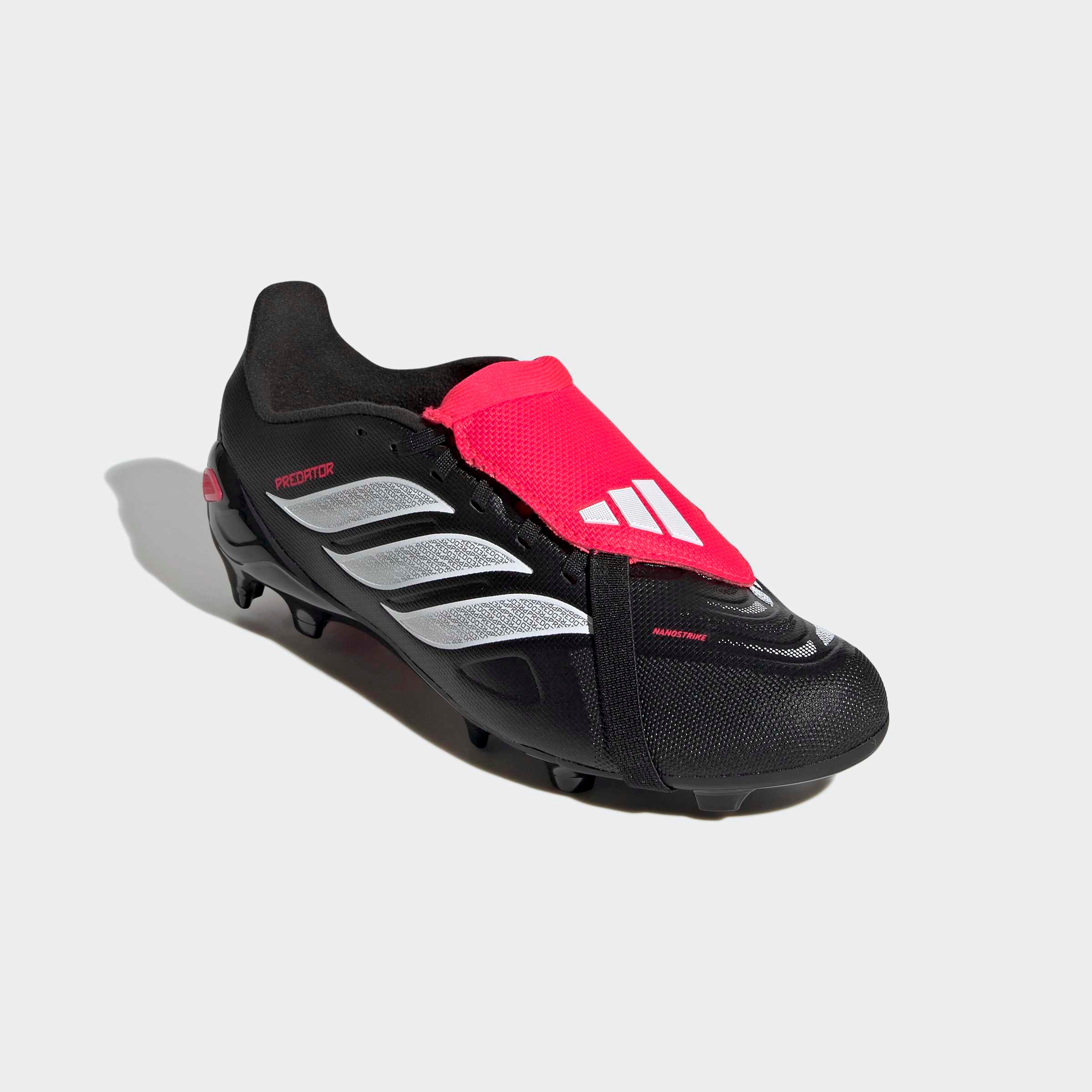 Mädchen Fußballschuh "PREDATOR LEAGUE KIDS, FESTE BÖDEN, UMSCHLAGBARE ZUNGE", ADIDAS PERFORMANCE, Gr. 38,5core schwarz, ftwr weiß, lucid rot,