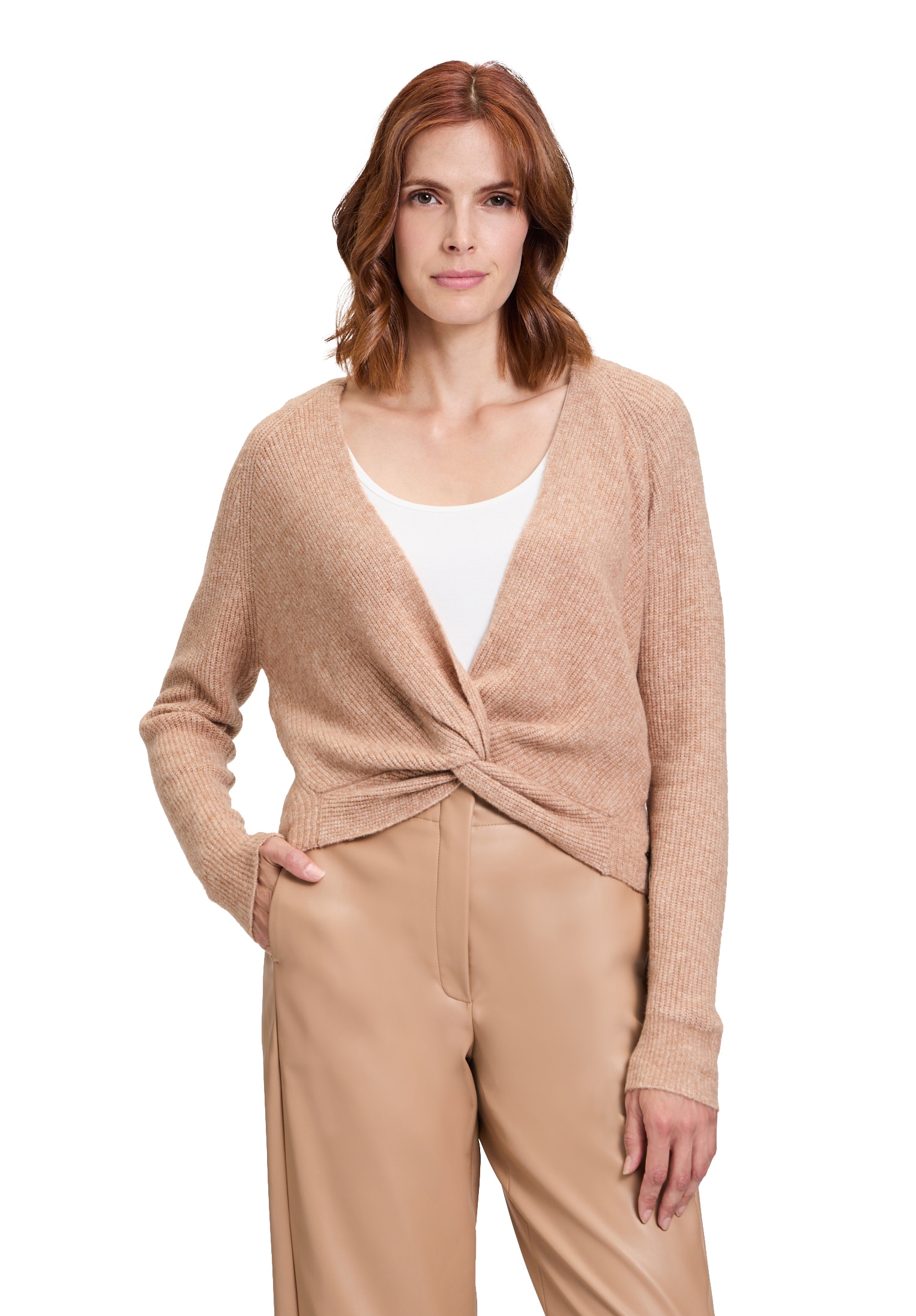 Betty&Co Strickpullover "Damen mit V-Ausschnitt", 1 Stk. Wickel-Design günstig online kaufen