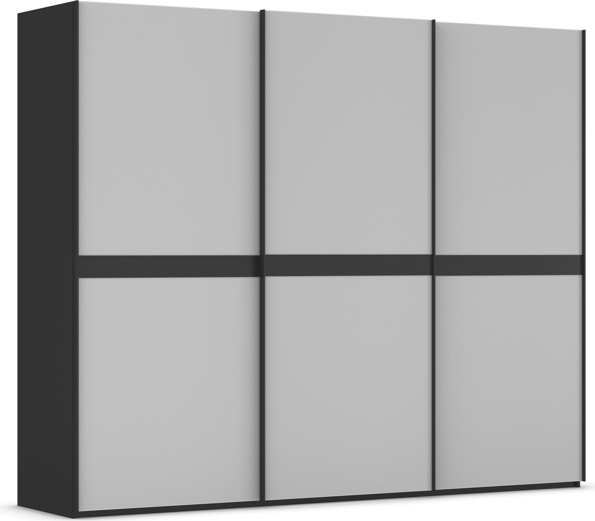 rauch "Kleiderschrank Schrank Garderobe Schlafzimmerschrank SCALE-LINE" edle Optik mit Bauchbinde in Korpusfarbe mit Glasfront MADE IN GERMANY