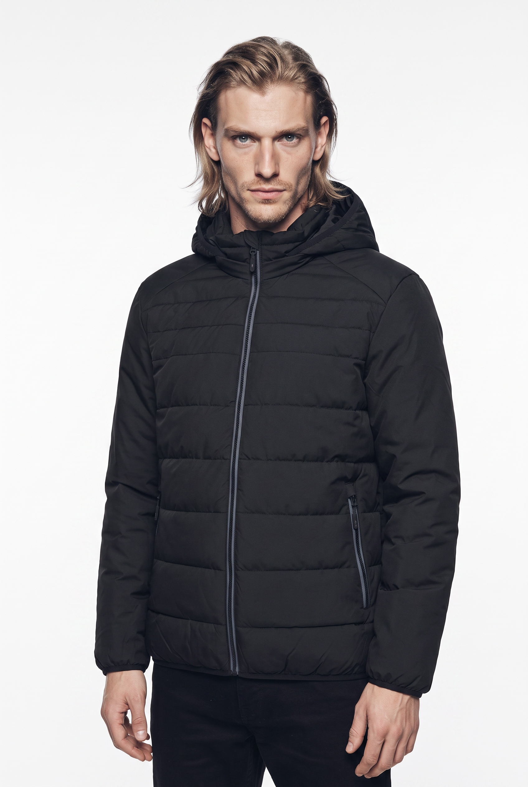 CMP Steppjacke "MAN JACKET SNAPS HOOD" mit Kapuze mit abnehmbarer Kapuze, aus Polyester
