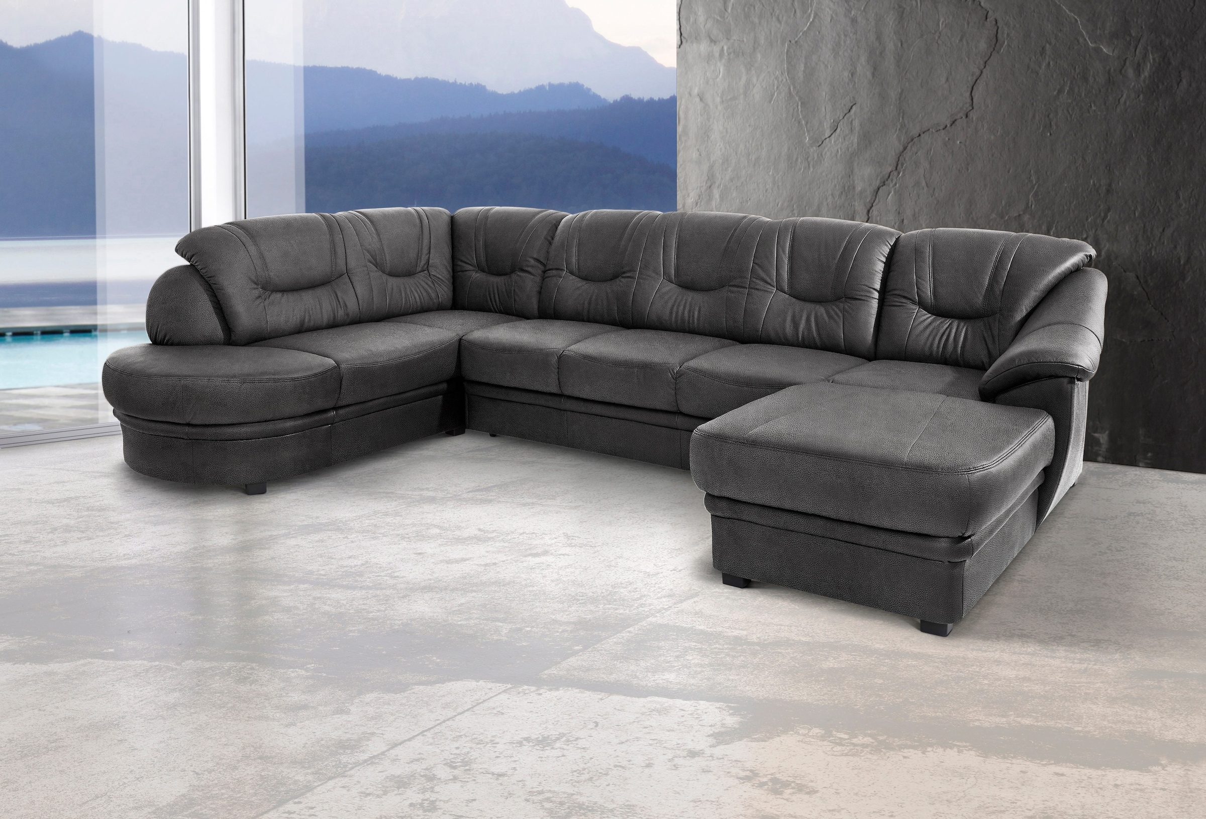 sit&more Wohnlandschaft "Savoni U-Form" wahlweise mit Schlaffunktion