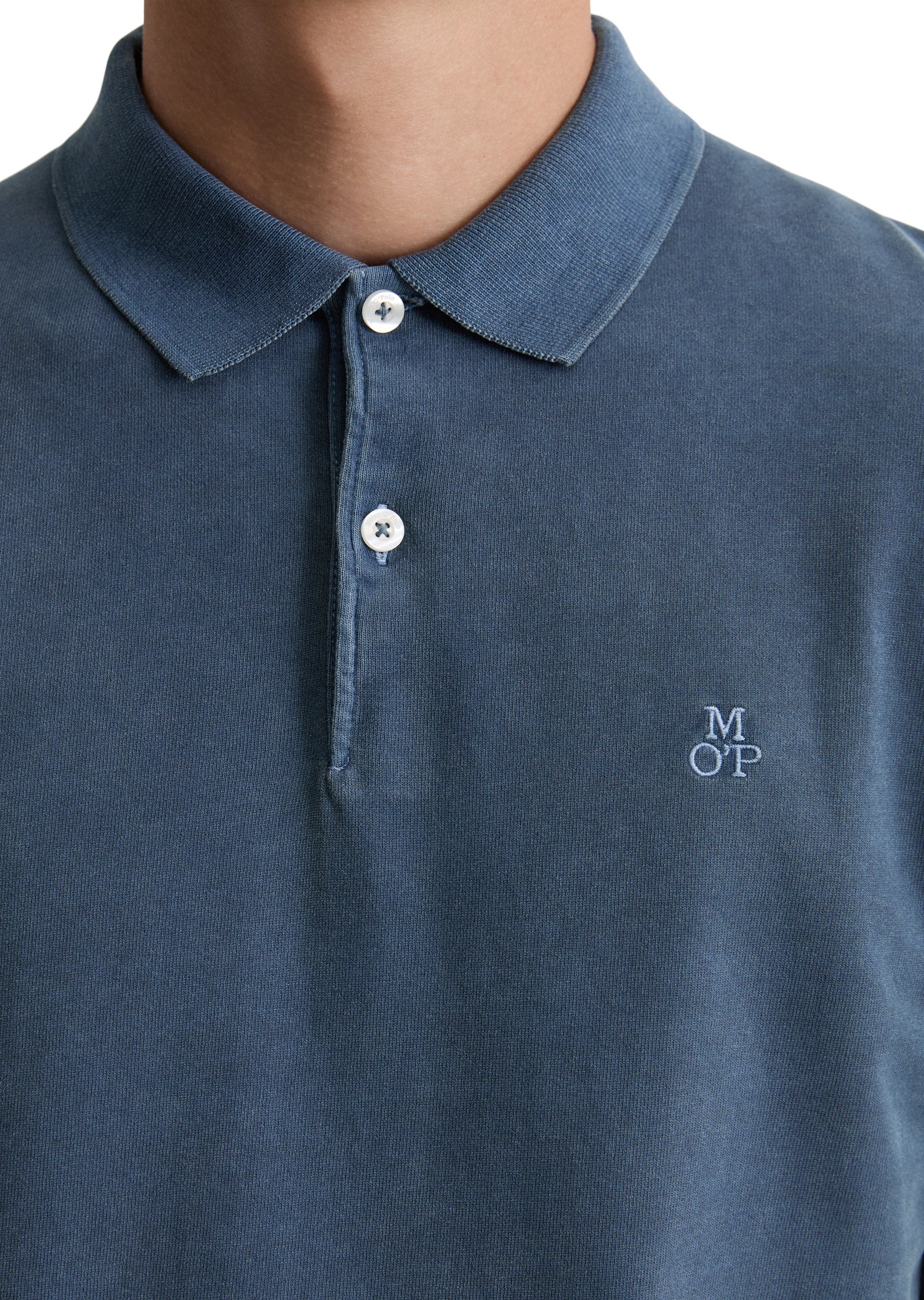 Marc O'Polo Langarm-Poloshirt »aus reiner Bio-Baumwolle«