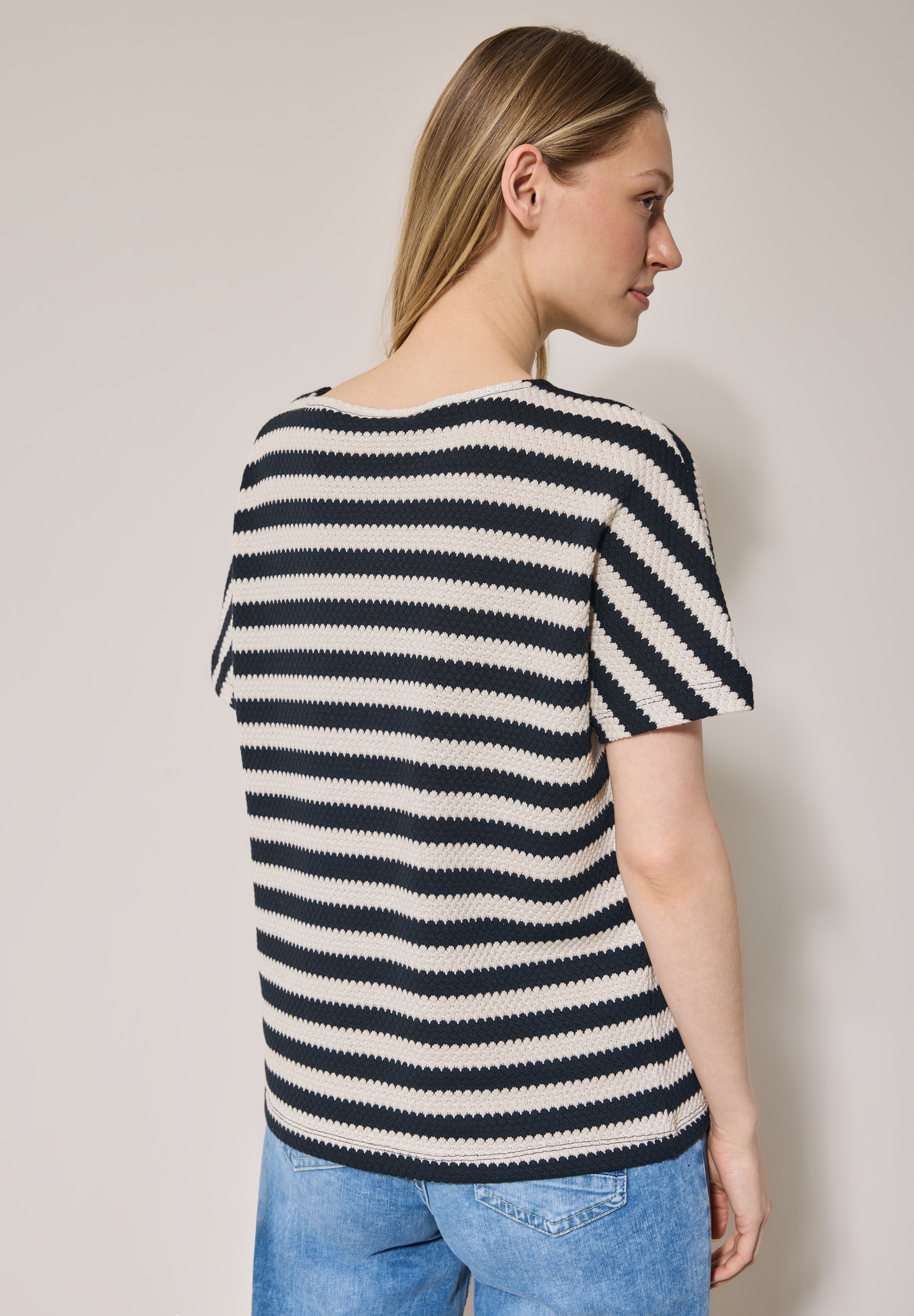 Cecil T-Shirt, mit U-Boot-Ausschnitt