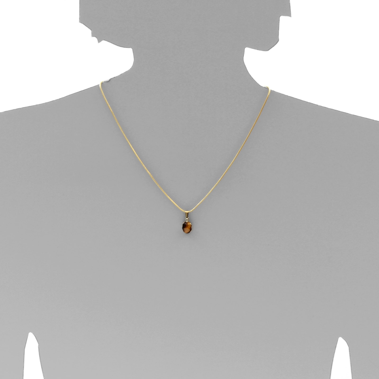 OSTSEE-SCHMUCK Kettenanhänger »- Käthe - Gold 333/000 - Tigerauge«