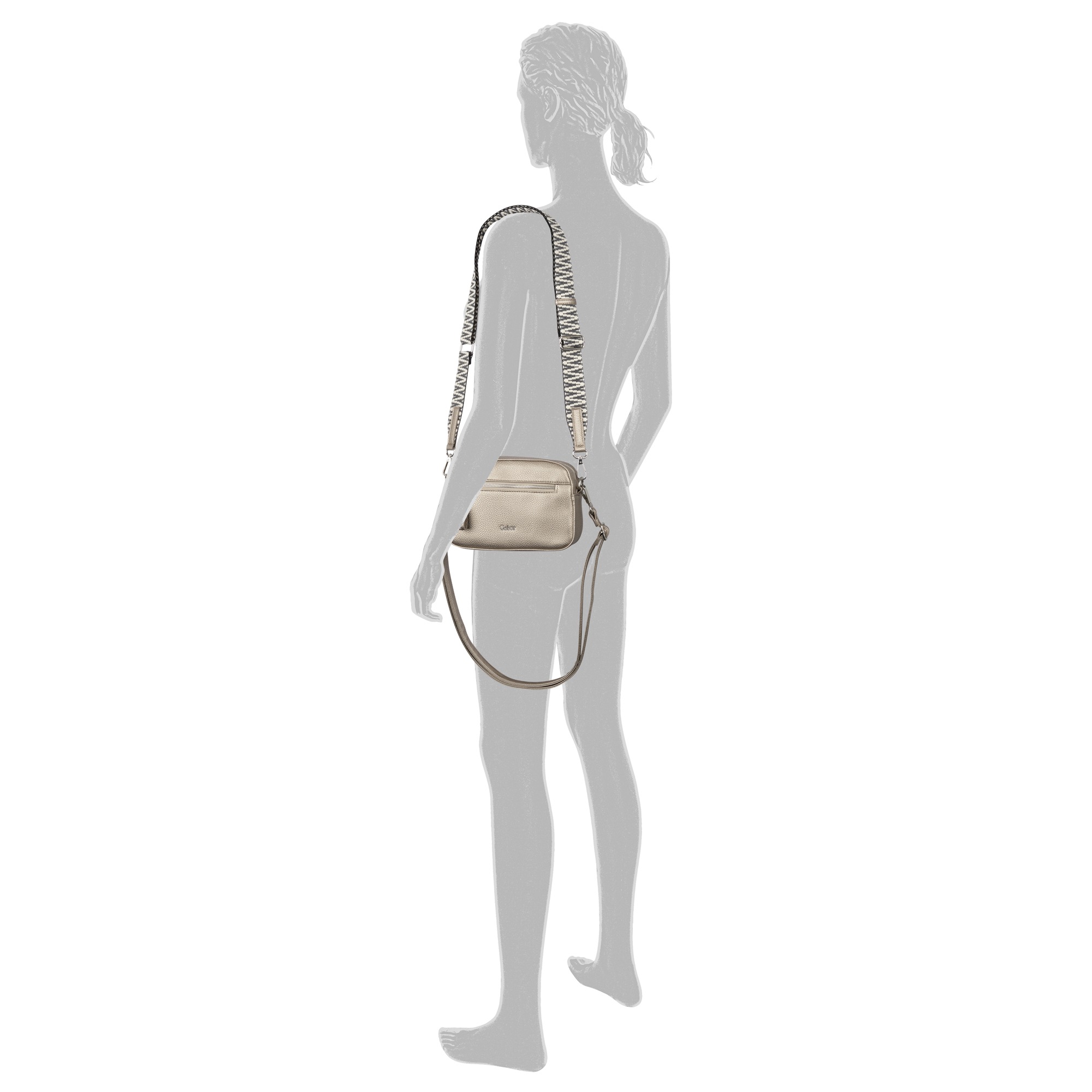 Gabor Handtasche "Silena" Damen Umhängetasche, Schultertasche mit stylischem Gurtband