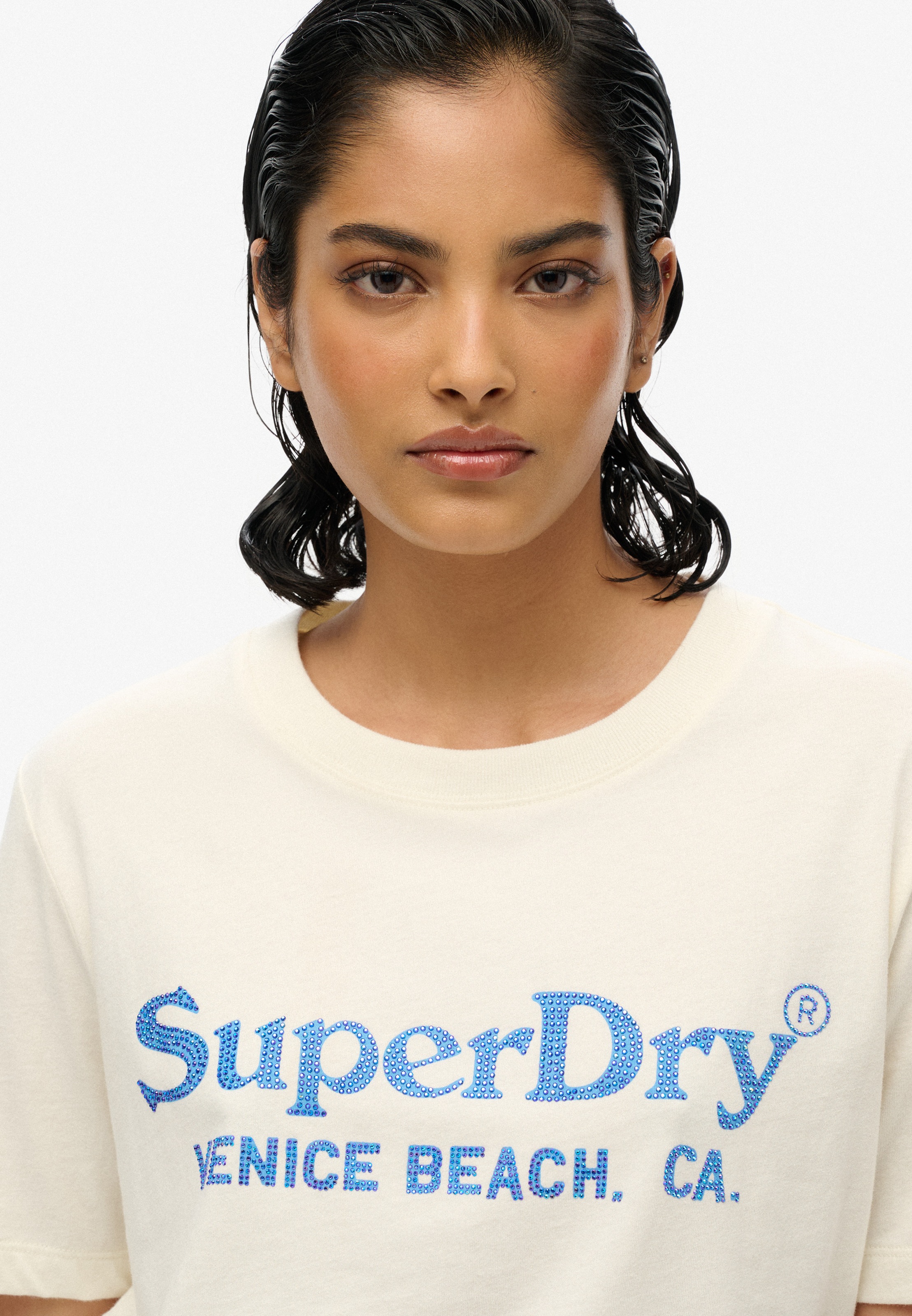 Superdry Kurzarmshirt »VENUE METALLIC RELAXED TEE«