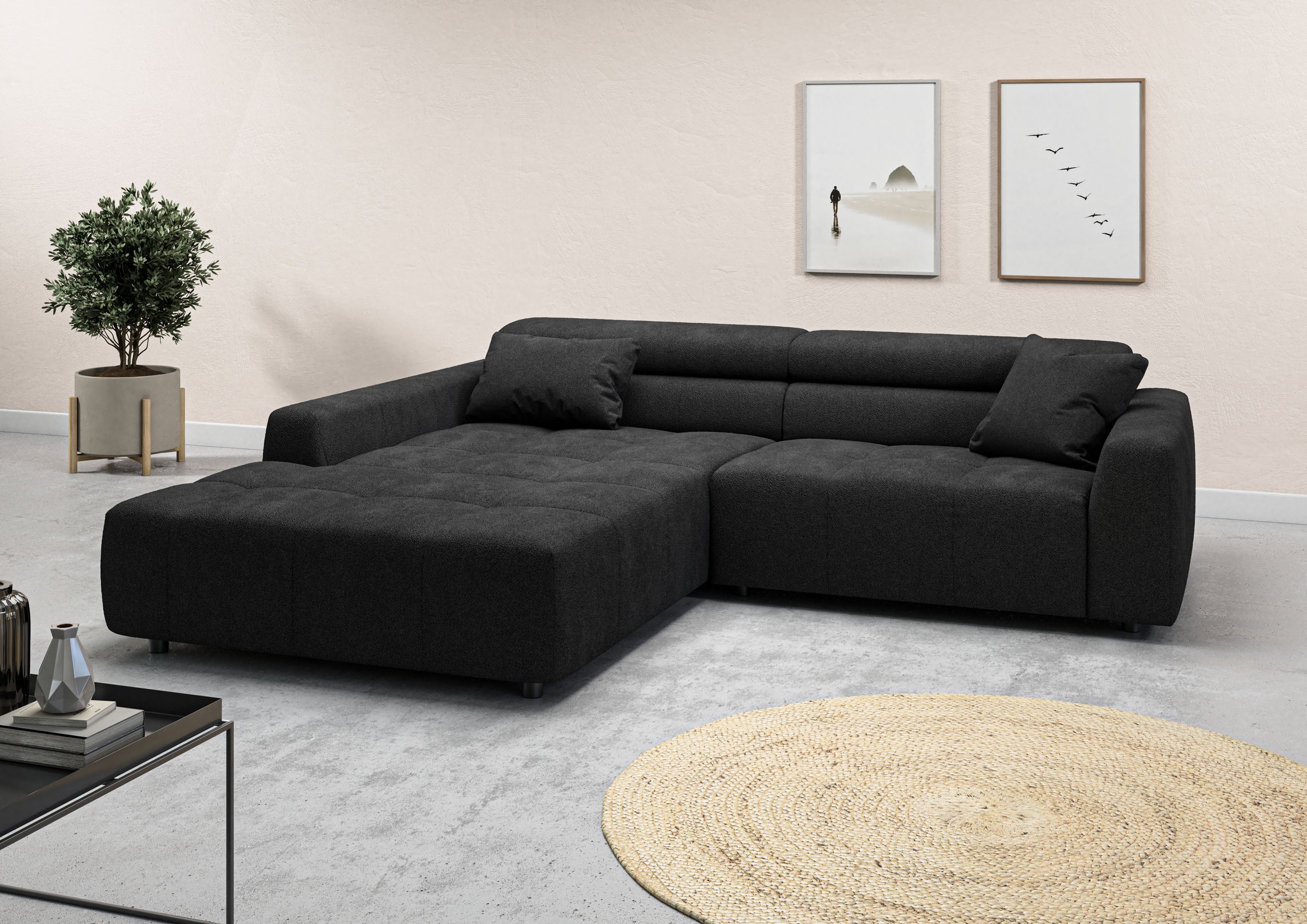 3C Candy Ecksofa "Denver auch mit Cord- und Easy care-Bezug, Kopfteilverste günstig online kaufen