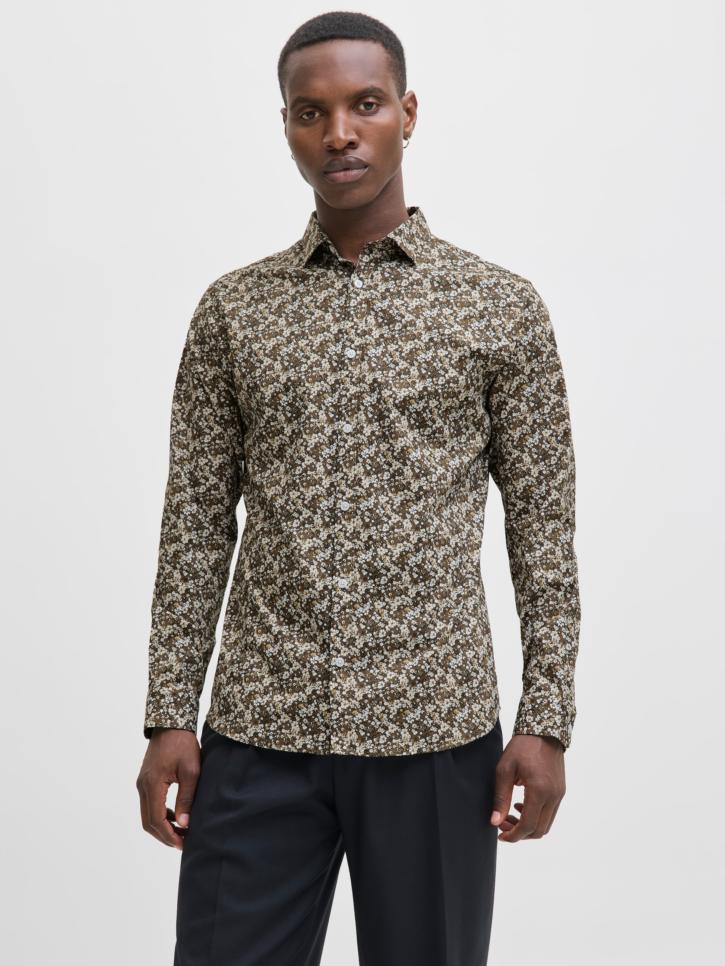 Jack & Jones Langarmhemd "JPRBLABLACKPOOL STRETCH AOP LS SHIRT SN" günstig online kaufen