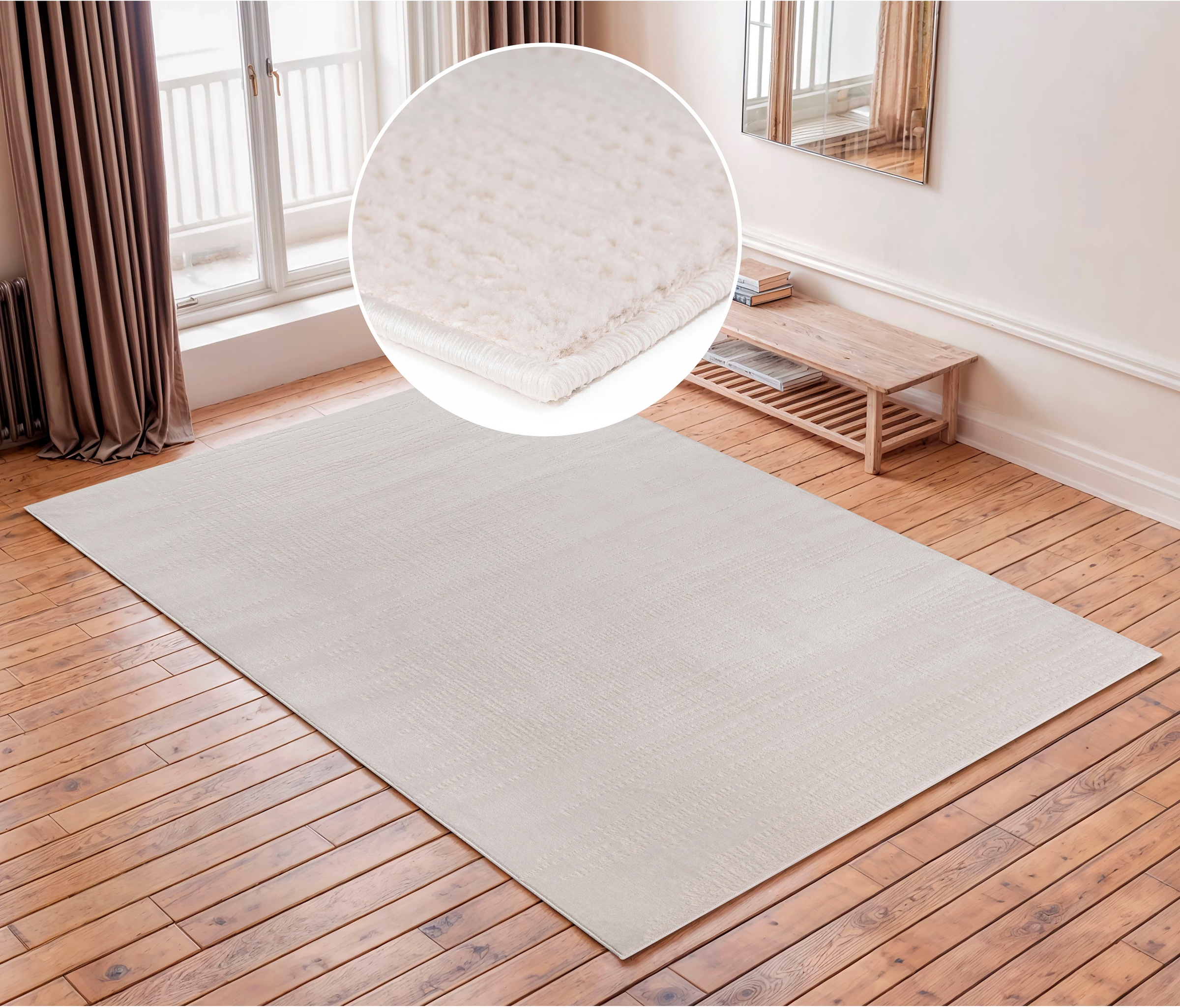 OTTO home Teppich "Ariano, dezenter Glanz mit Hoch-Tief-Struktur" rechtecki günstig online kaufen