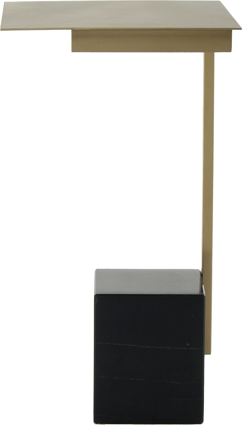 Thumbnail - Kayoom Beistelltisch "Oscar 225, Passender Marmorfuß in kantigem Design" 1 Stk. tlg. Eckiger Marmorfuß, eckige Ablageflä...