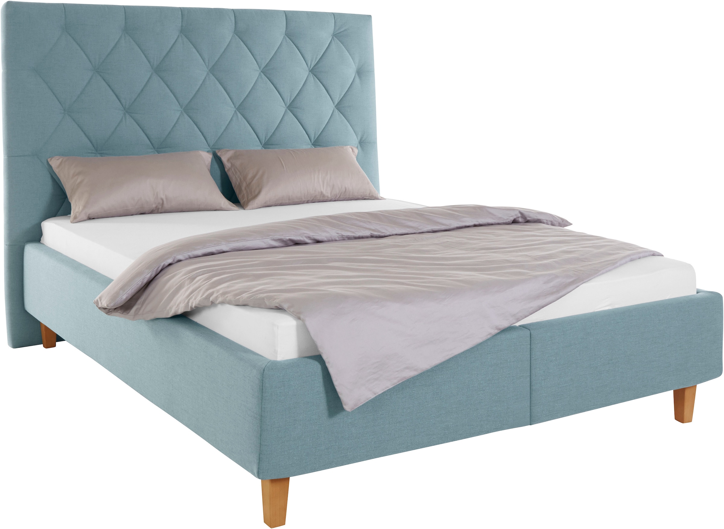 Home affaire Polsterbett "Sunley 140" Kreuzsteppung, Kopfteilhöhe 142 cm, o günstig online kaufen