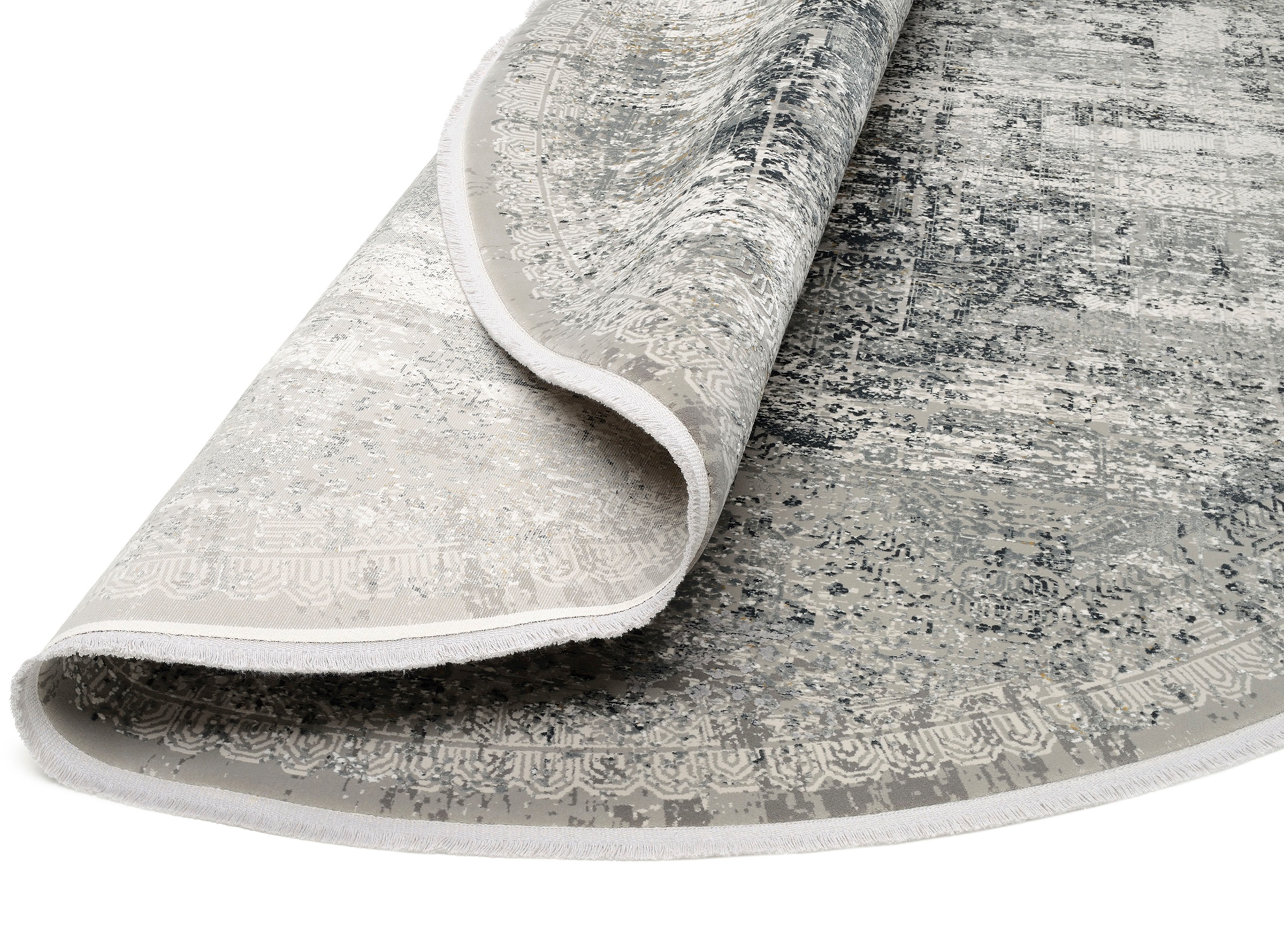 Musterring Teppich »APOLLO«, rund, 8 mm Höhe, exclusive MUSTERRING DELUXE COLLECTION hochwertig gekettelt Fransen