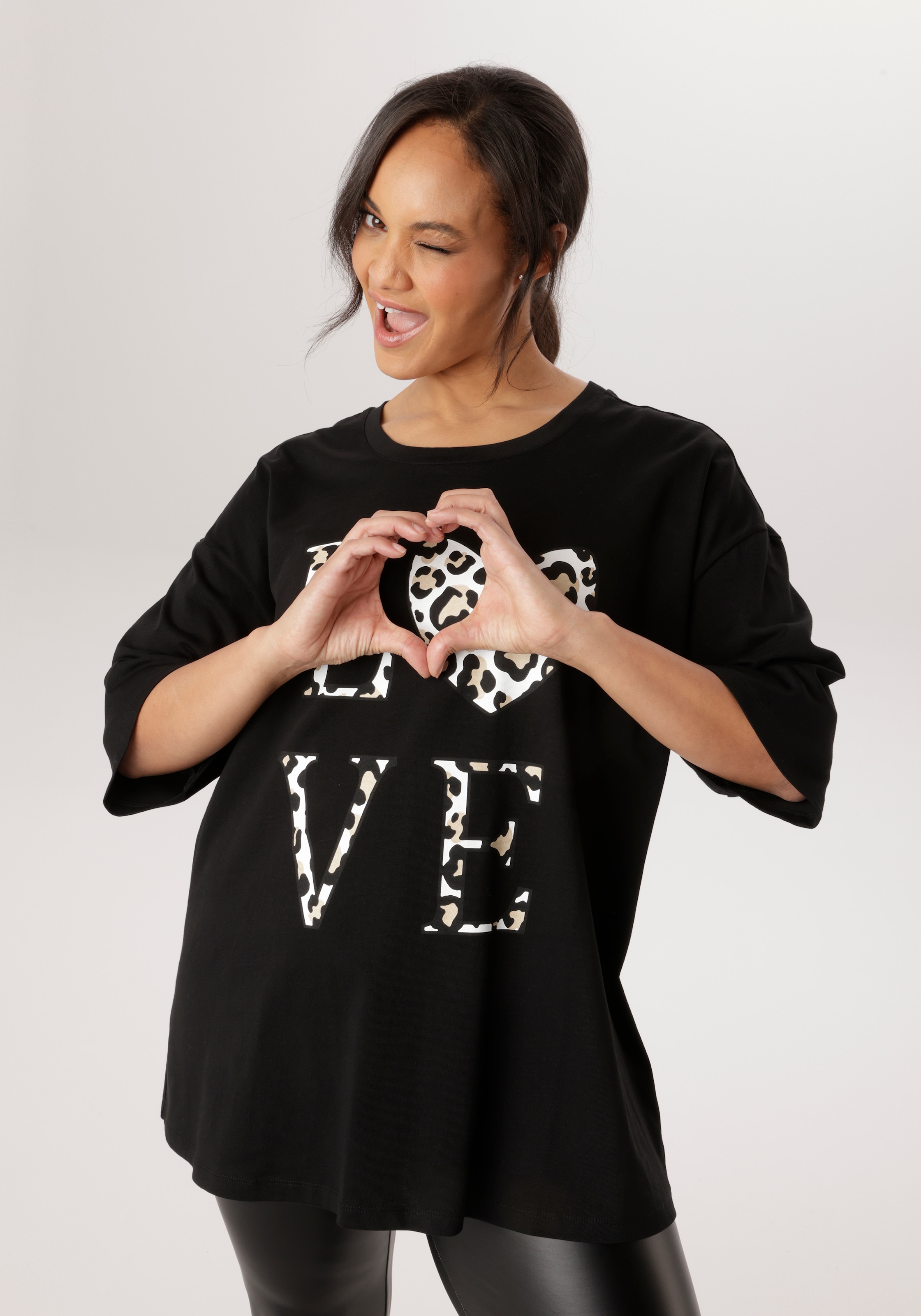 Aniston PLUS Kurzarmshirt günstig online kaufen