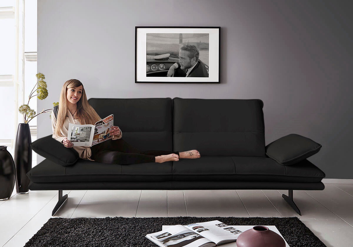 W.SCHILLIG 2,5-Sitzer "broadway, Designsofa mit tollem Sitzkomfort" Sitztiefenverstellung, Kopfteil- & Seitenteilverstellung, Breite 236cm