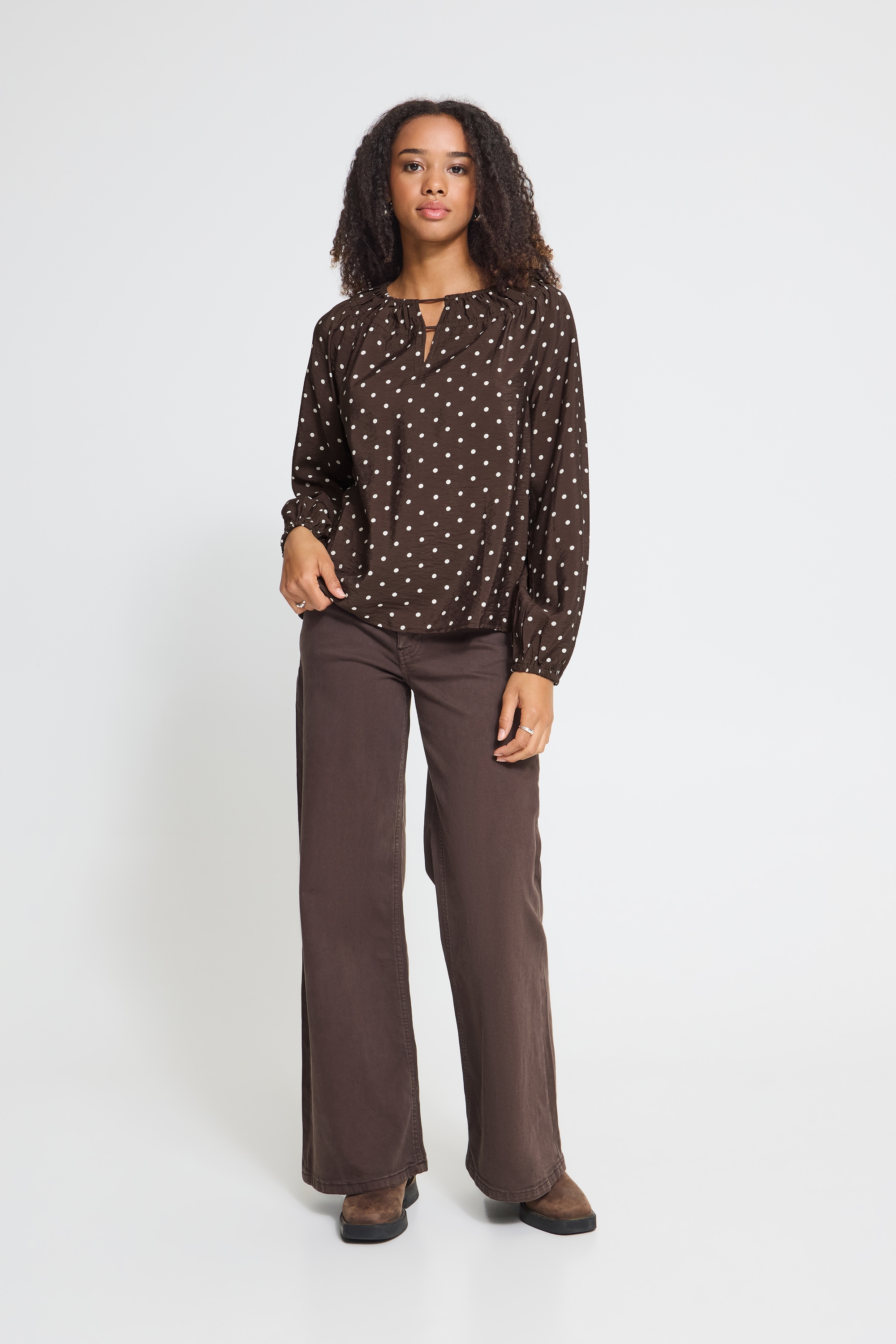 Ichi Langarmbluse »Damen Bluse langarm IHFORANA«