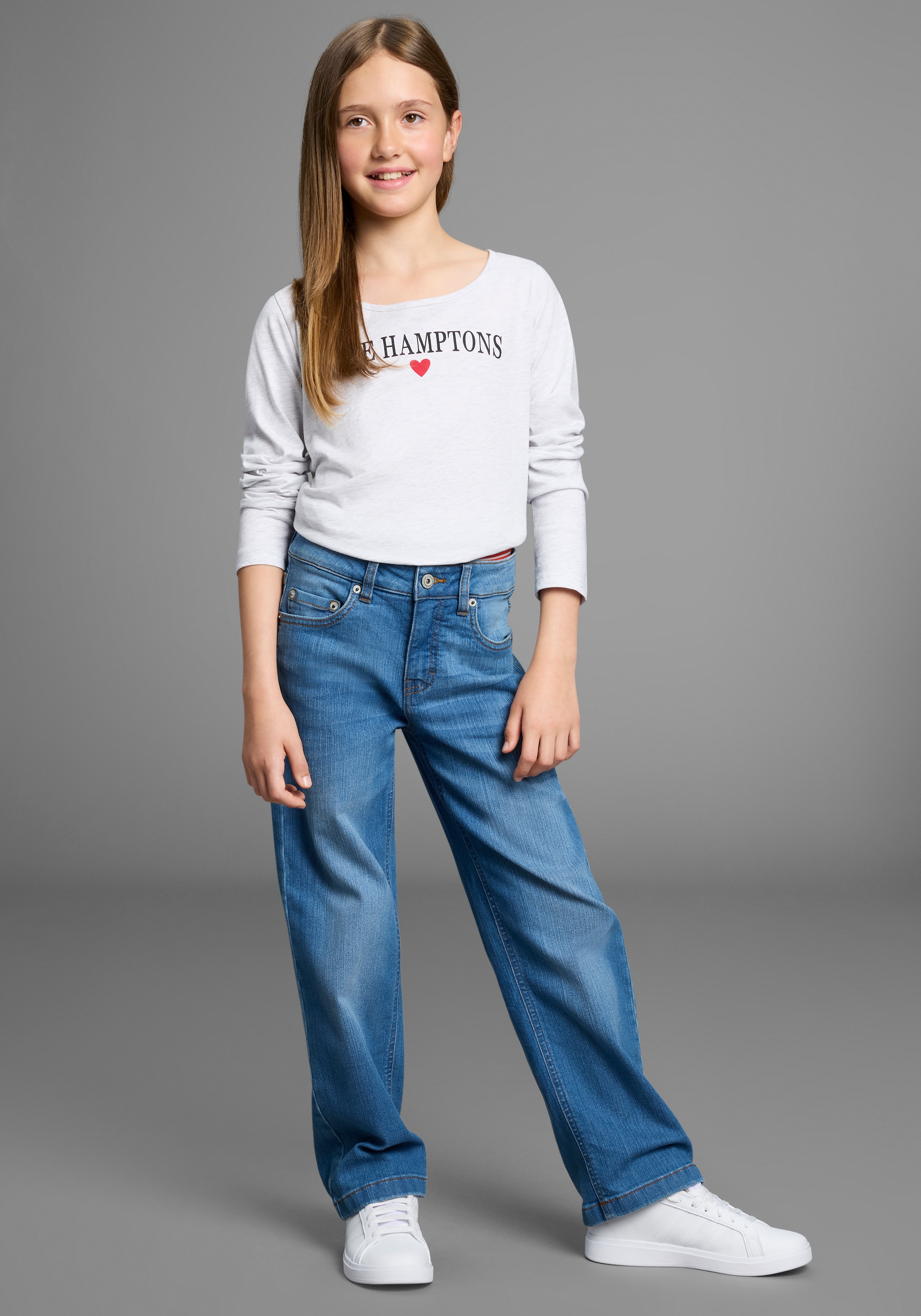 Bruno Banani Loose-fit-Jeans »Stretchjeans mit Strass-Steinen«, NEUHEIT: BRUNO BANANI für TEENS! Loose fit Stretchjeans