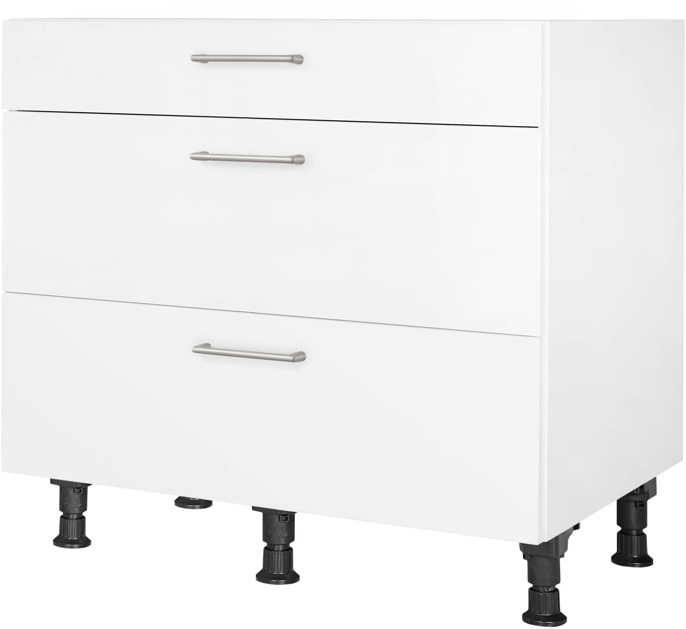 nobilia Unterschrank ""Laser", vormontiert, mit höhenverstellbaren Sockelfü günstig online kaufen