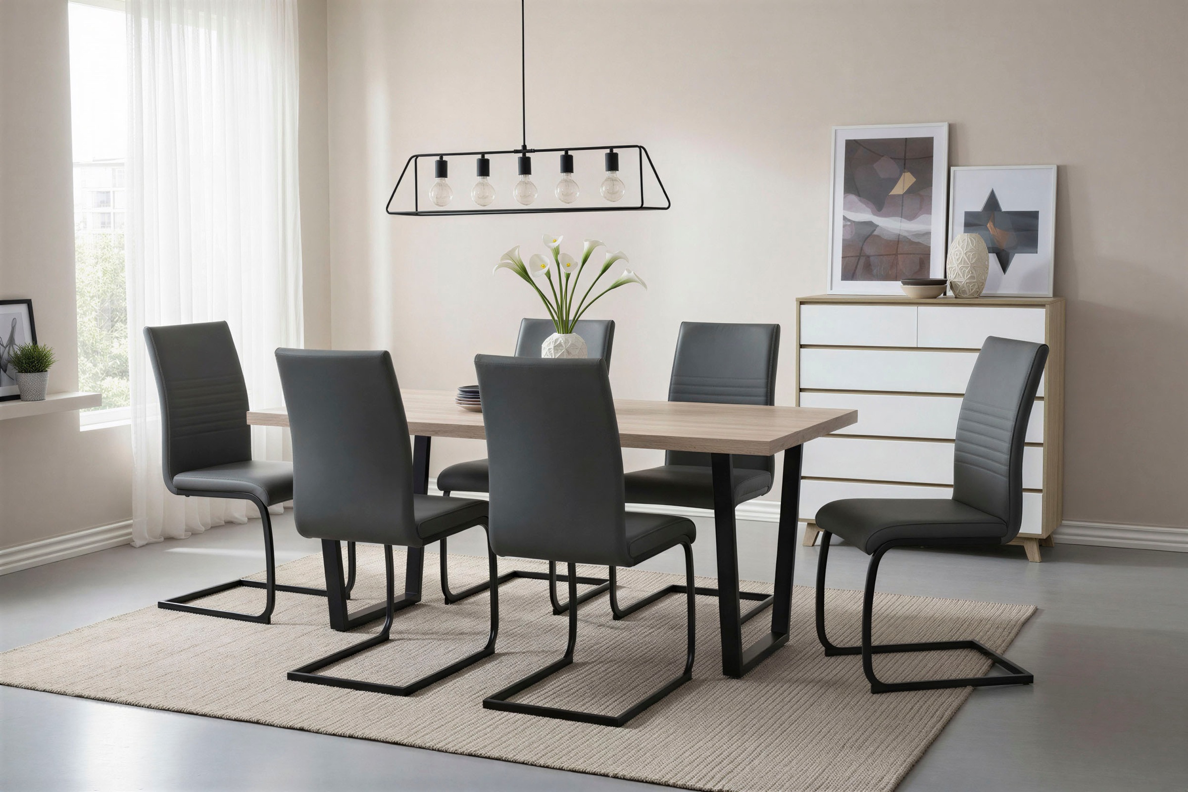 Möbilia Freischwinger (Set) 2 Stk.mit Wellenunterfederung günstig online kaufen