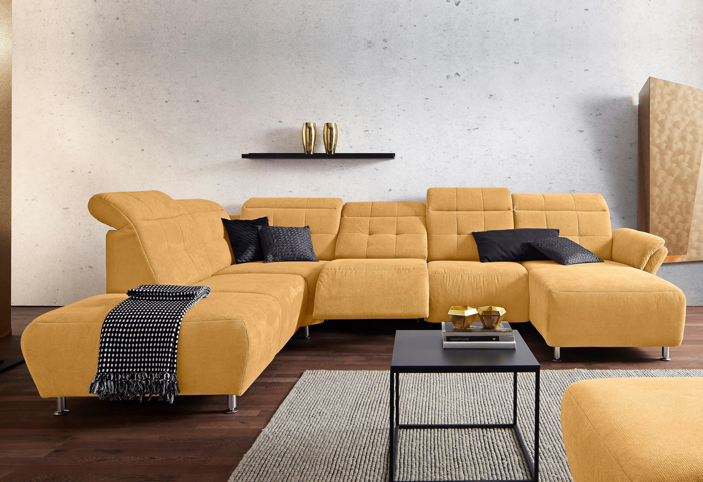 PLACES OF STYLE Wohnlandschaft "Manhattan U-Form" 2 Sitze mit elektrischer günstig online kaufen