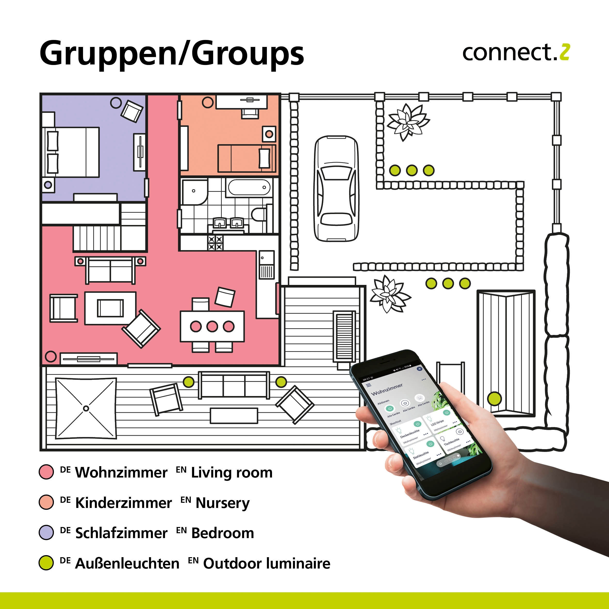 EGLO Hängeleuchte »ANDREAS-Z Hängelampe schwarz, ZigBee 3.0, Pendelleuchte, Pendellampe«, 2 flammig, Leuchtmittel LED-Modul | LED fest integriert, Timer, App / Sprachsteuerung Alexa, 117x7x110cm, exkl. Fernbedienung